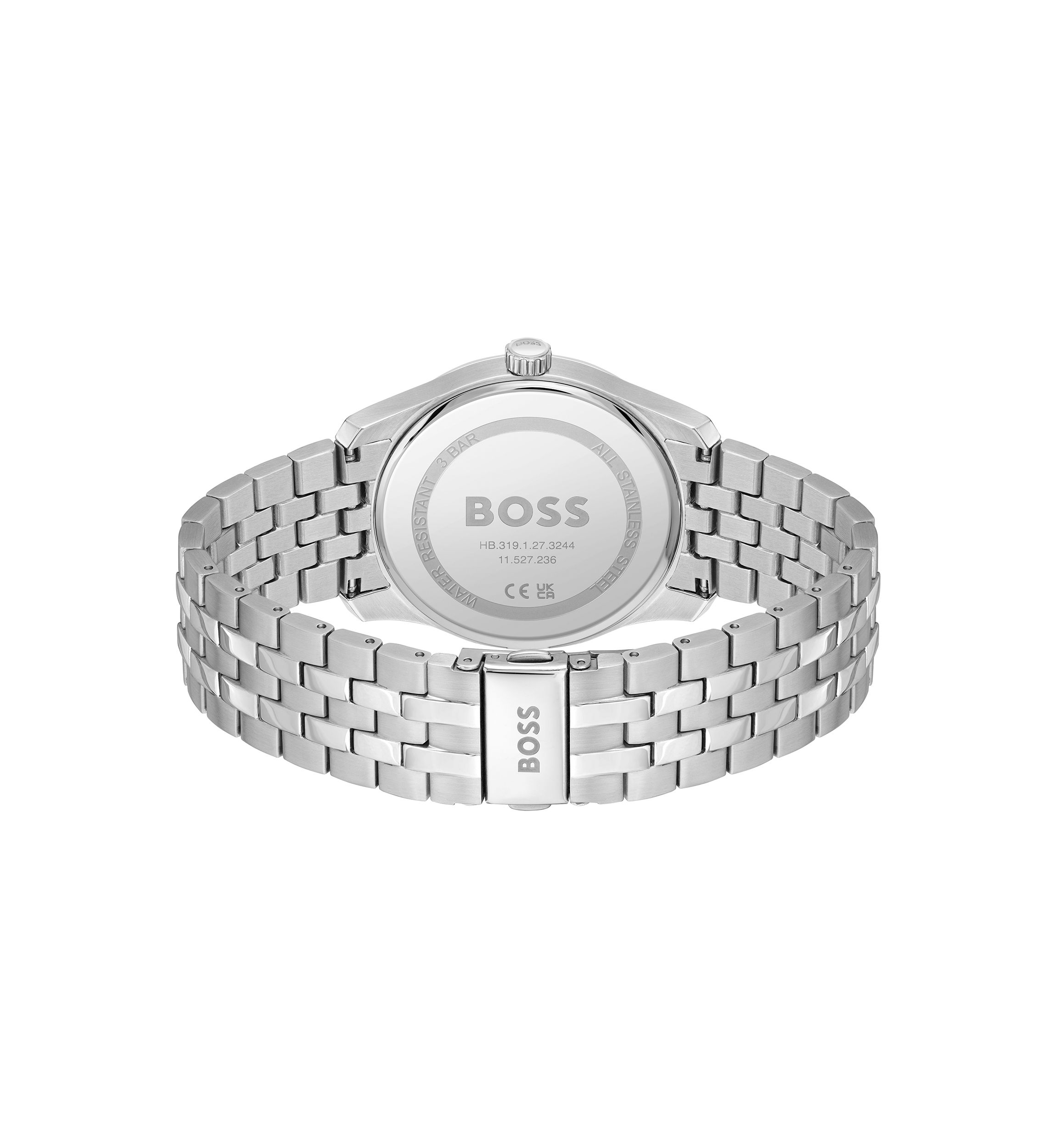 Principle Silver Bracelet Black Dial Watch