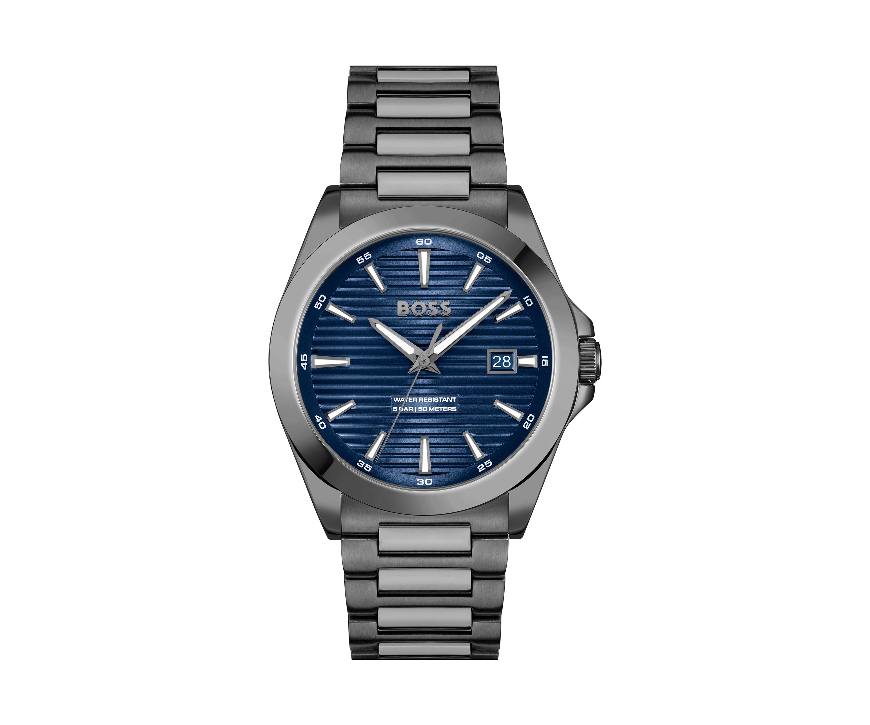 Strike Black Bracelet Blue Dial Watch