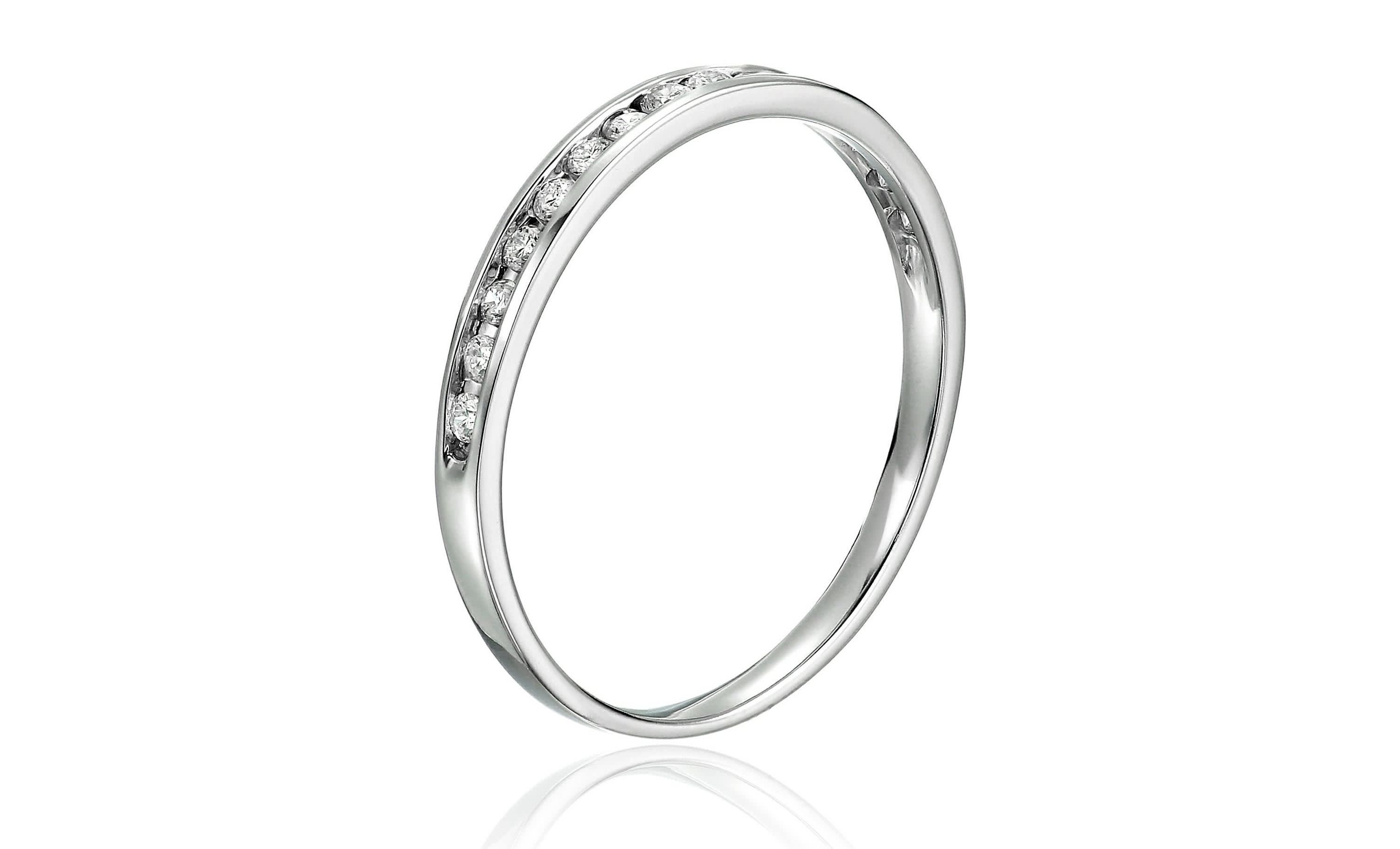1/5 ct. t.w. Diamond Wedding Band Half Eternity in 10K White Gold