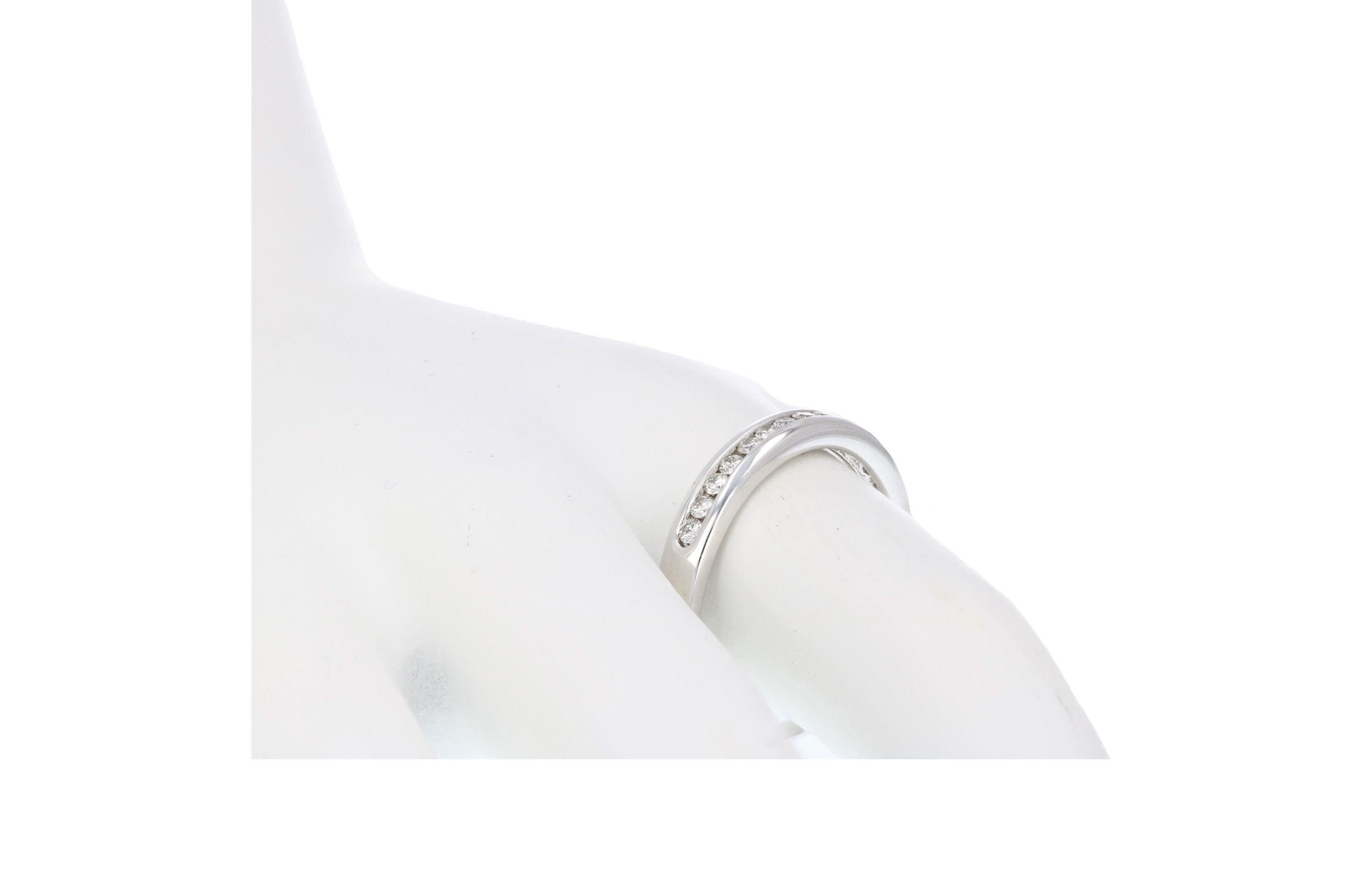 1/5 ct. t.w. Diamond Wedding Band Half Eternity in 10K White Gold