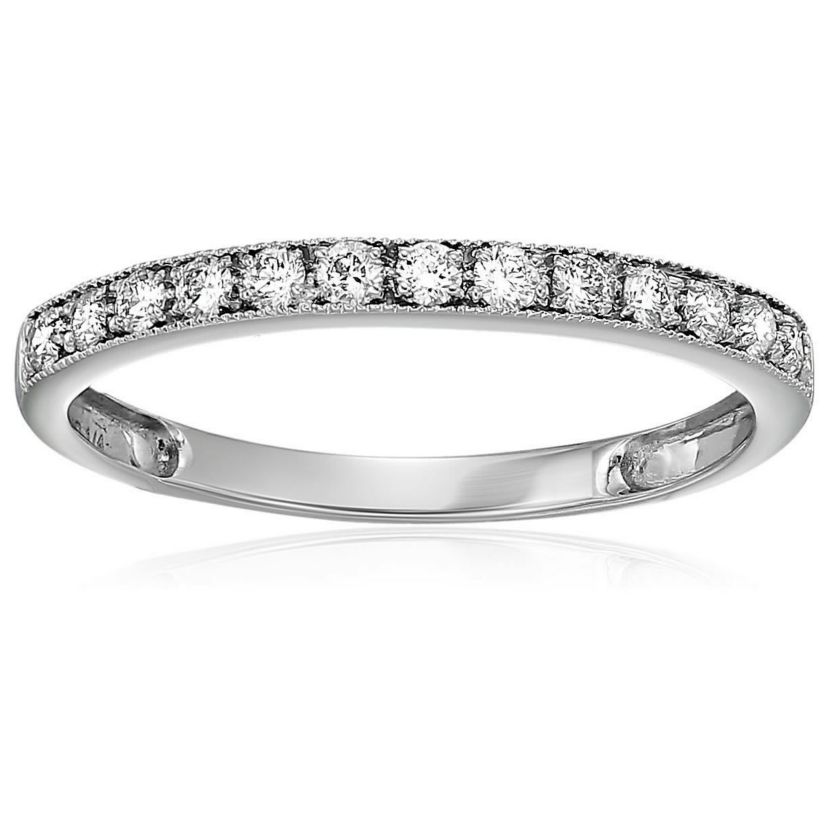 1/4 ct. t.w. Diamond Wedding Band Half Eternity in 14K White Gold
