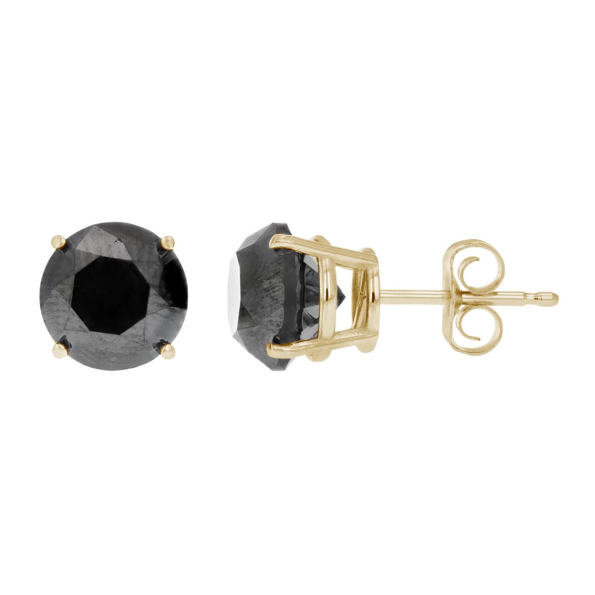1 ct. t.w. Black Diamond Stud Earrings in 14K White Gold