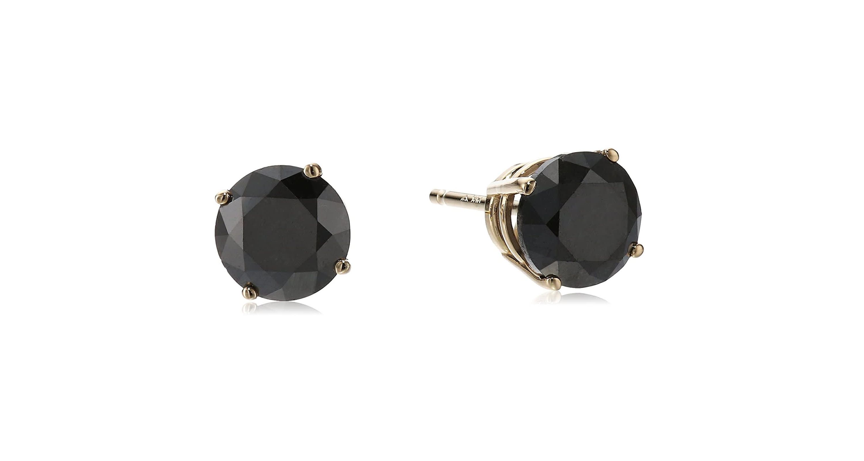 1.50 ct. t.w. Black Diamond Stud Earrings in 14K White Gold