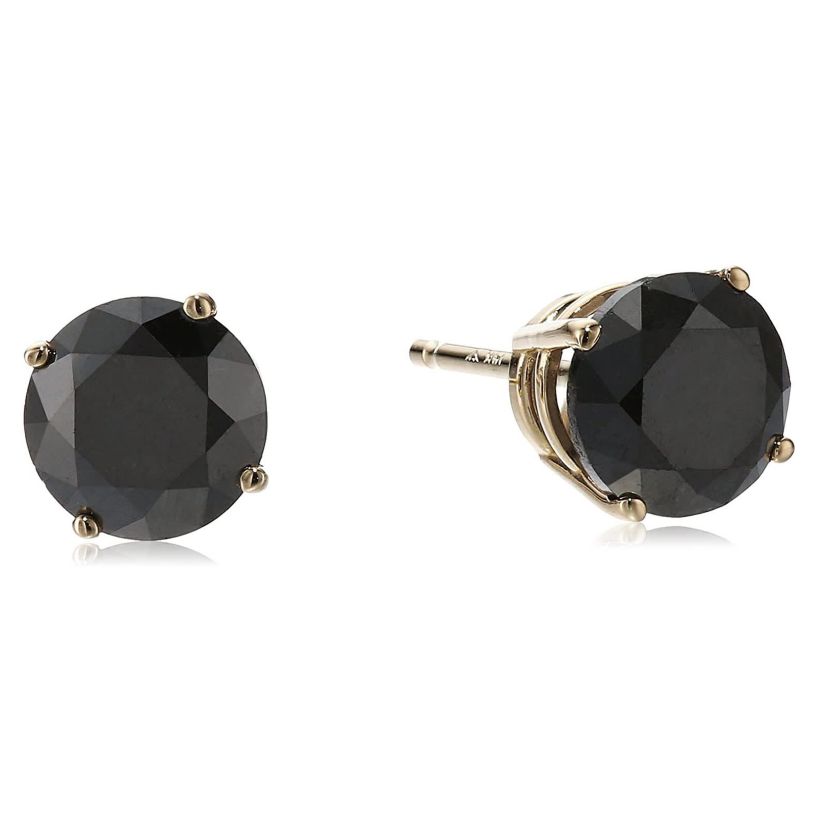 1.50 ct. t.w. Black Diamond Stud Earrings in 14K White Gold