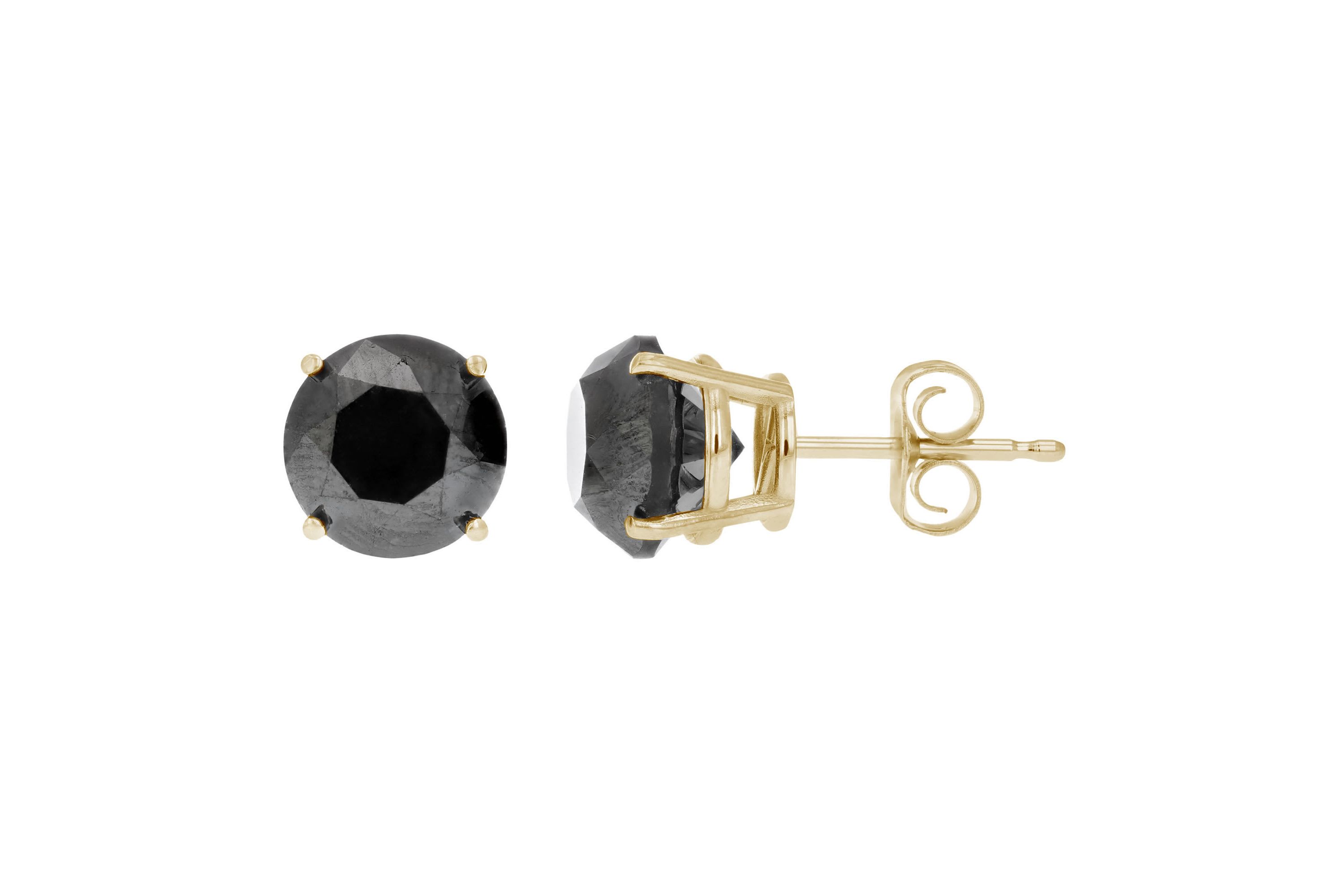 1.50 ct. t.w. Black Diamond Stud Earrings in 14K White Gold