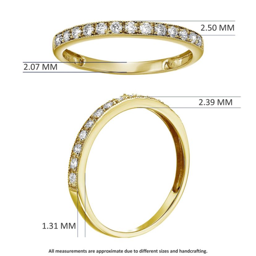 1/4 ct. t.w. Diamond Wedding Band in 14K Yellow Gold