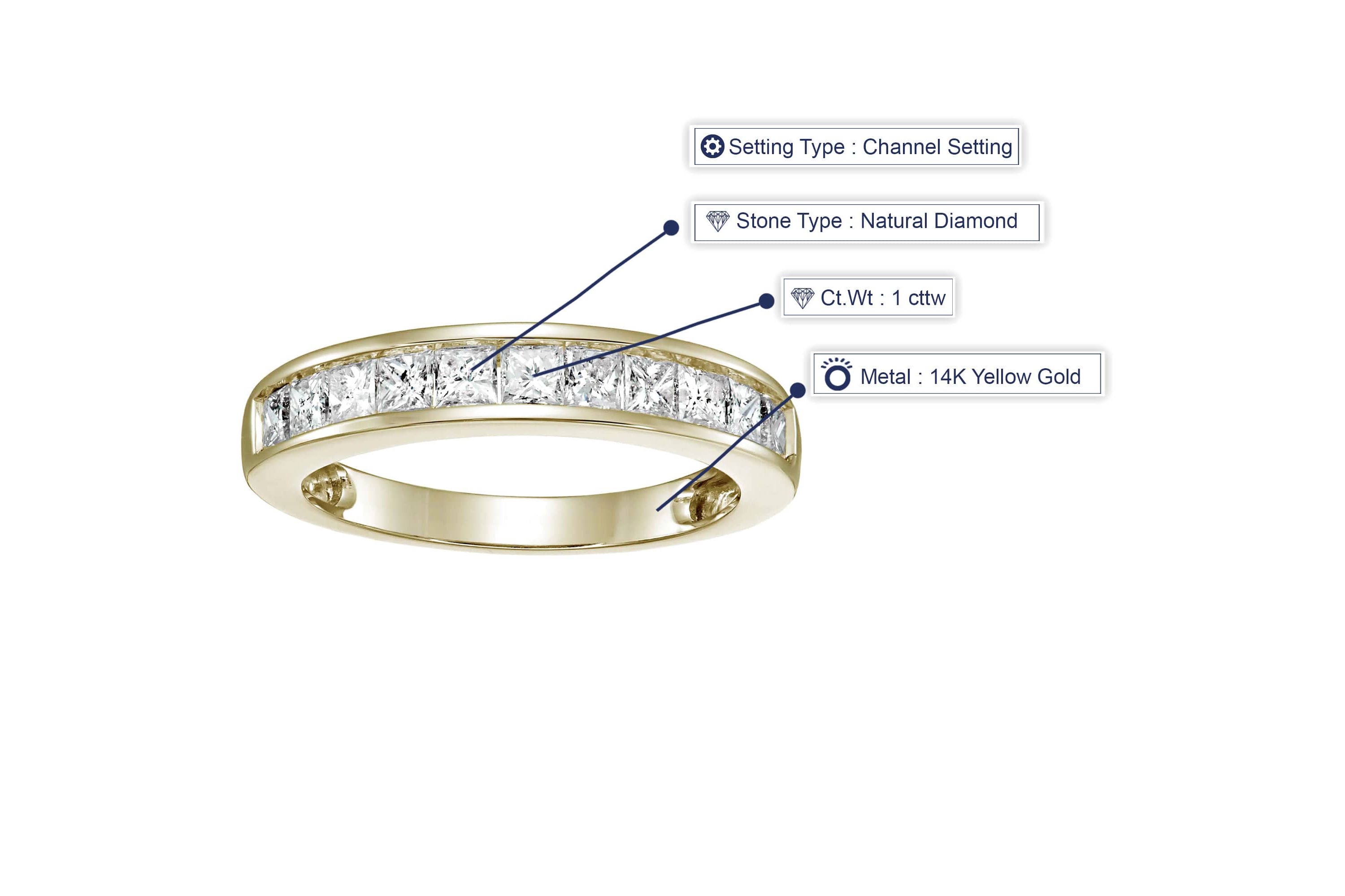 1 ct. t.w. Diamond Wedding Band in 14K Yellow Gold