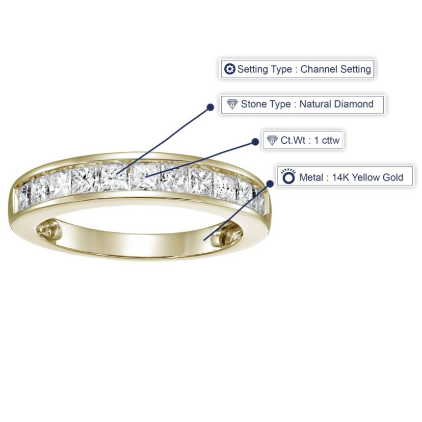 1 ct. t.w. Diamond Wedding Band in 14K Yellow Gold
