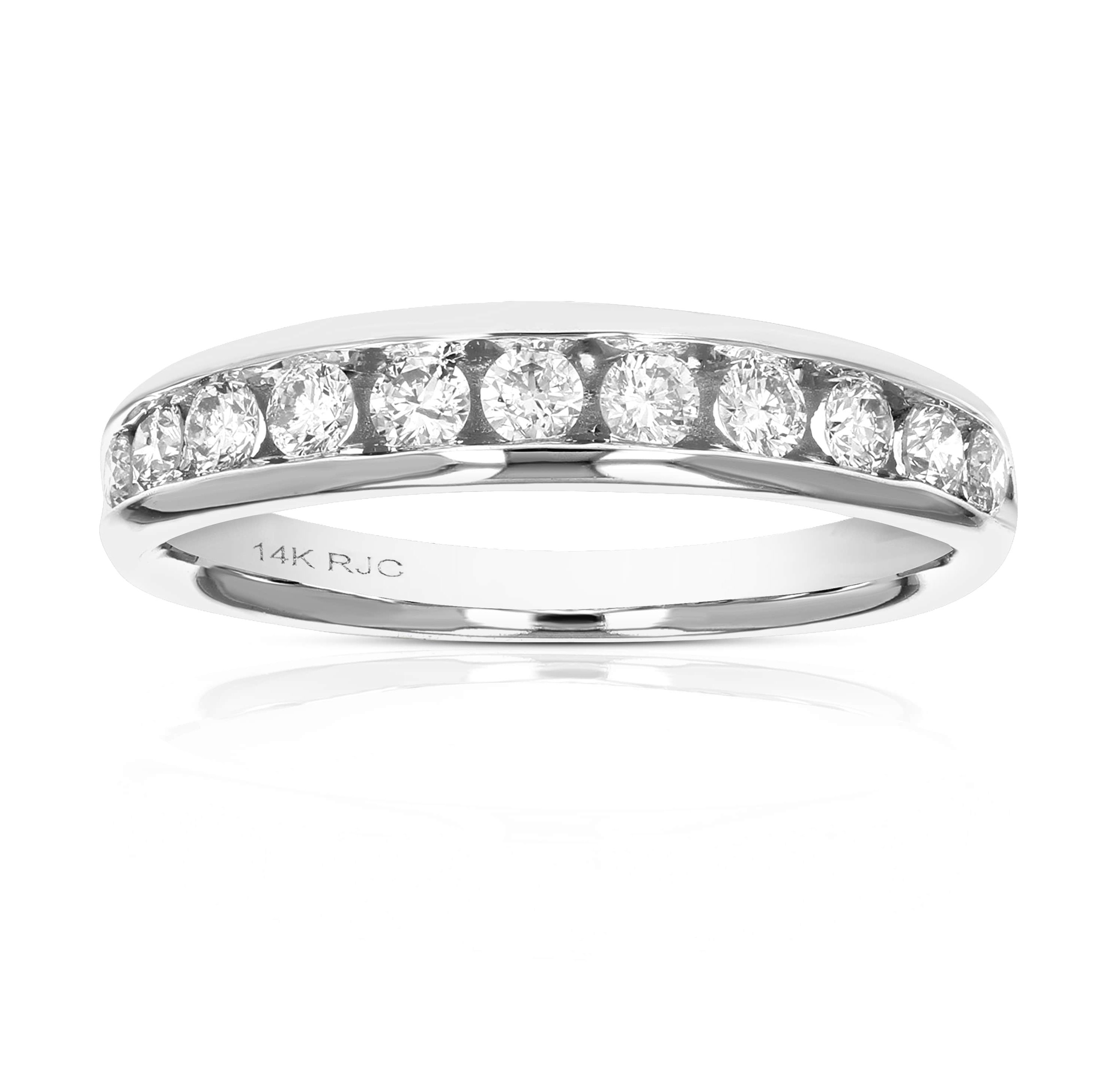 1/2 ct. t.w. Diamond Wedding Band in 14K White Gold