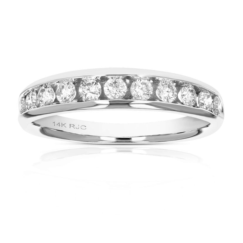 1/2 ct. t.w. Diamond Wedding Band in 14K White Gold