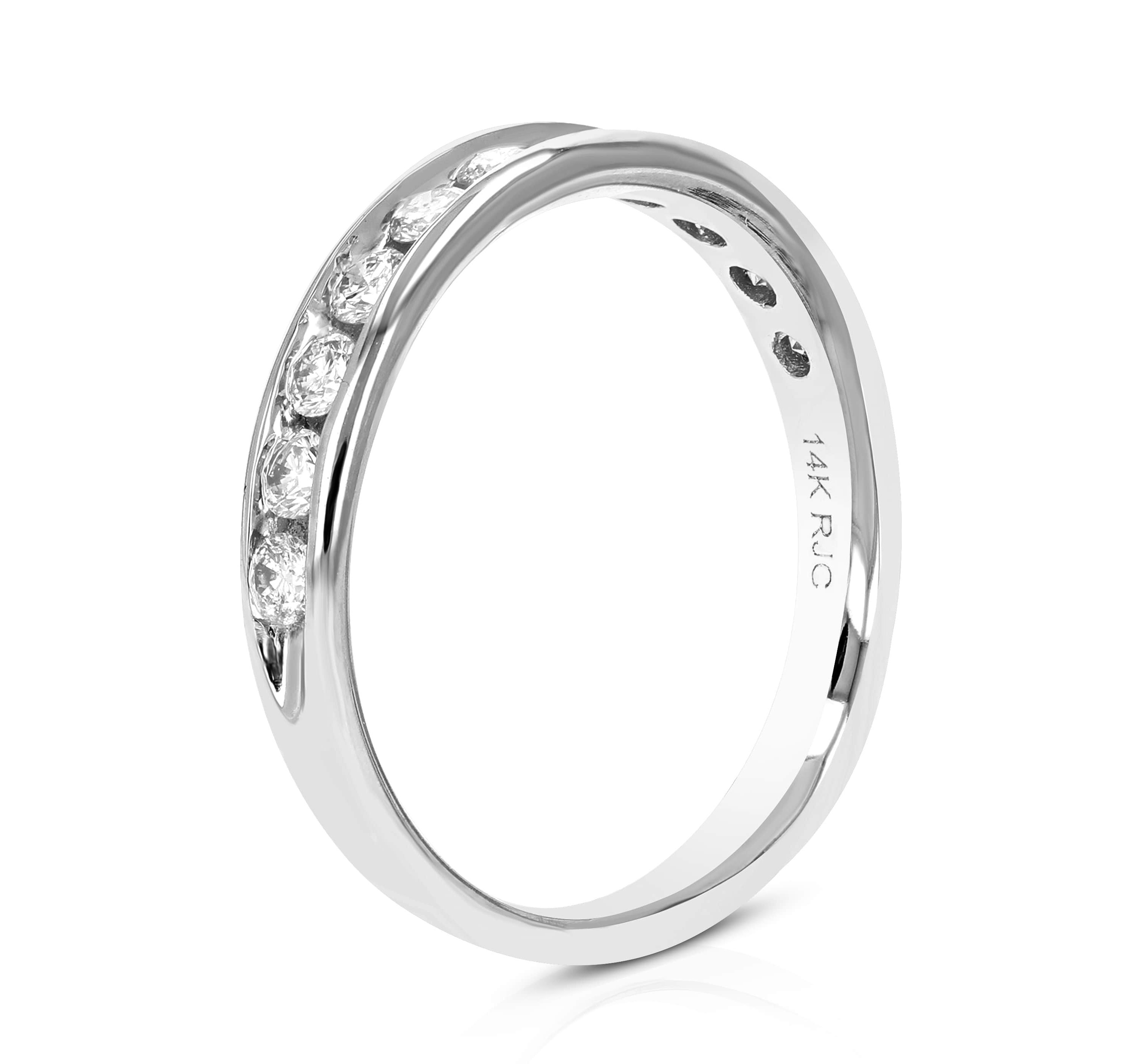 1/2 ct. t.w. Diamond Wedding Band in 14K White Gold