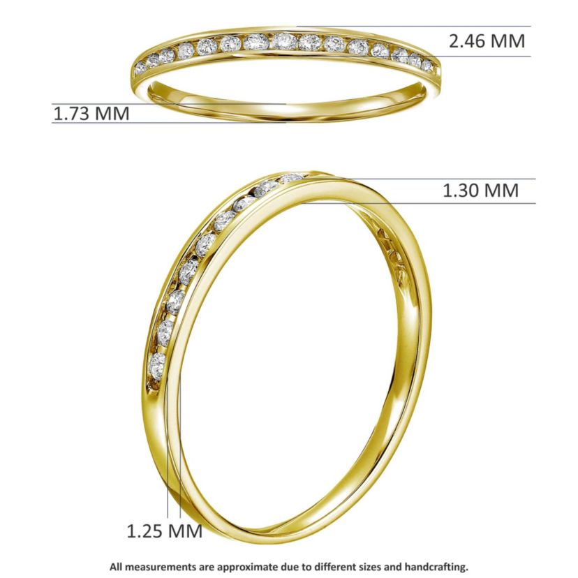 1/5 ct. t.w. Diamond Wedding Band in 10K Yellow Gold
