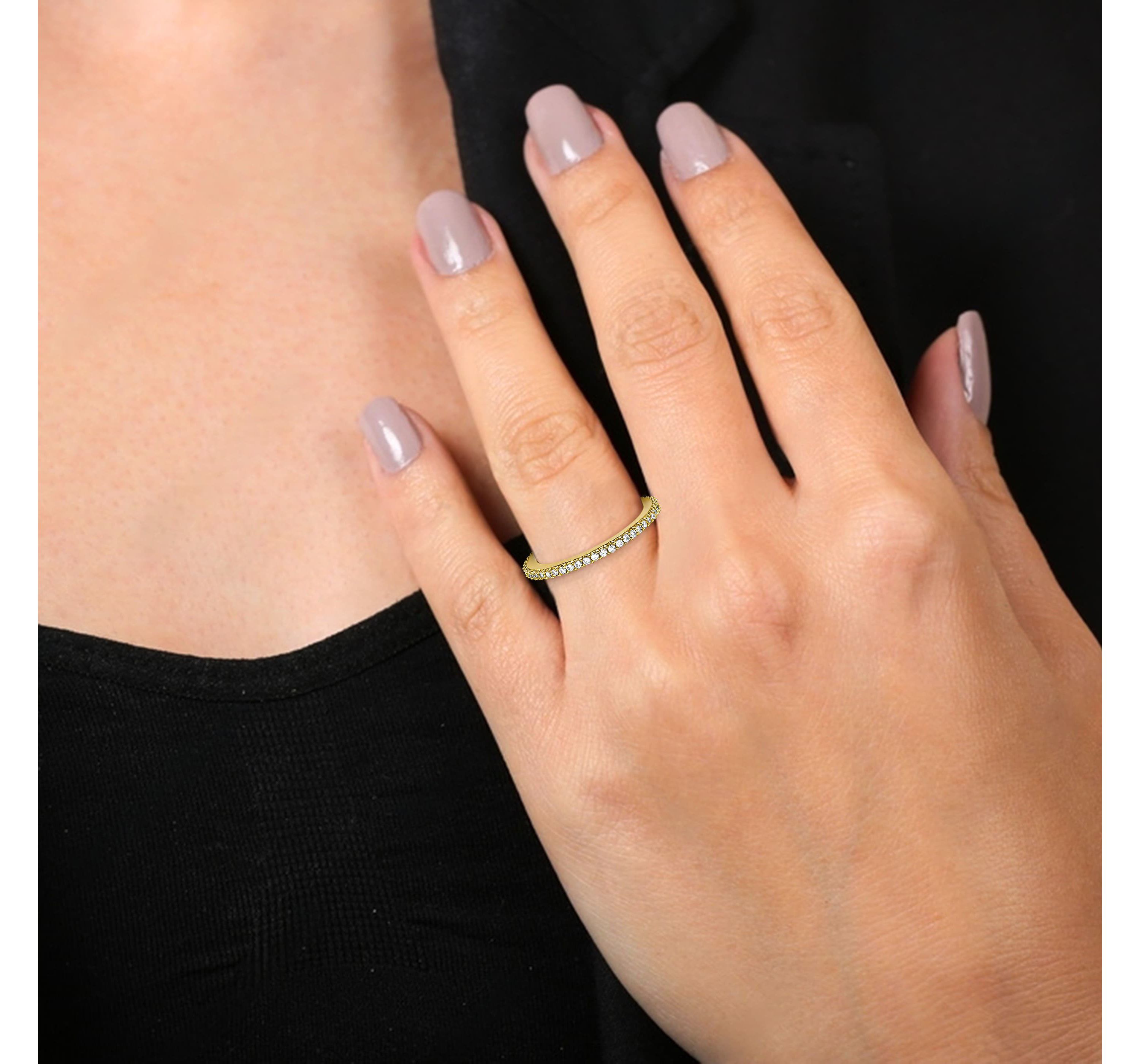 1/2 ct. t.w. Diamond Eternity Ring in 14K Yellow Gold
