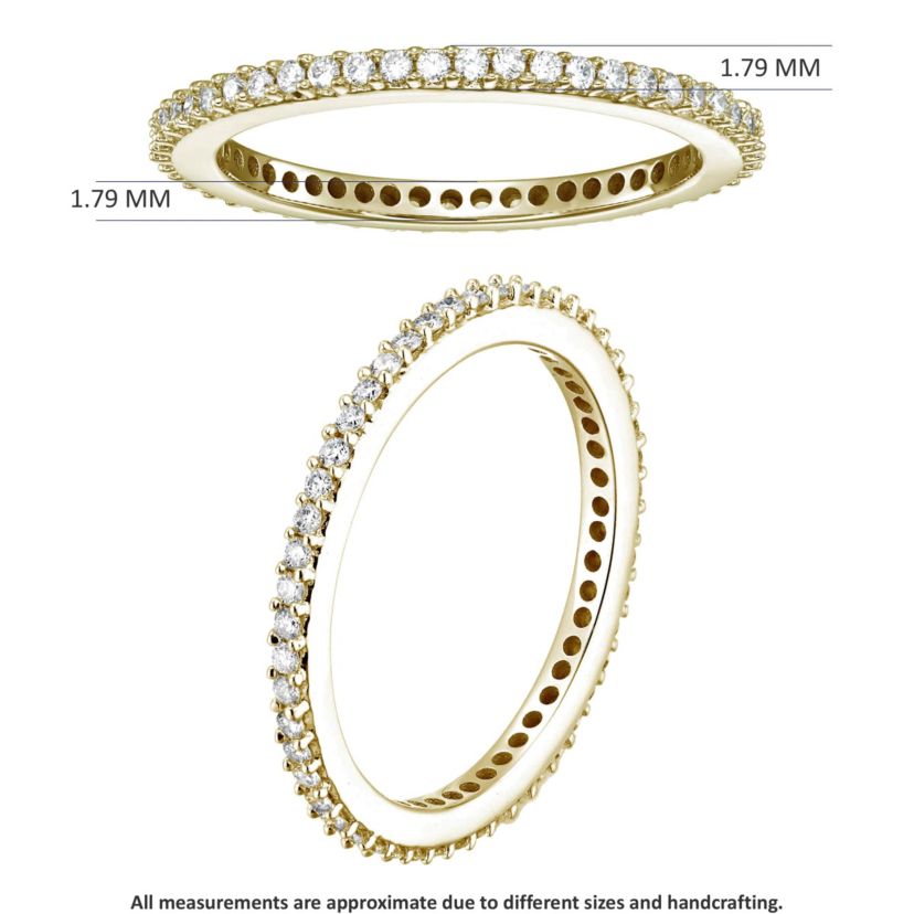 1/2 ct. t.w. Diamond Eternity Ring in 14K Yellow Gold