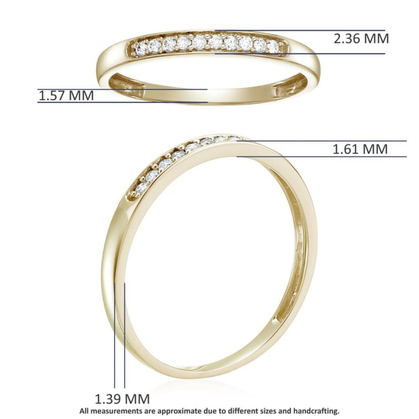 1/10 ct. t.w. Diamond Wedding Band in 10K Yellow Gold