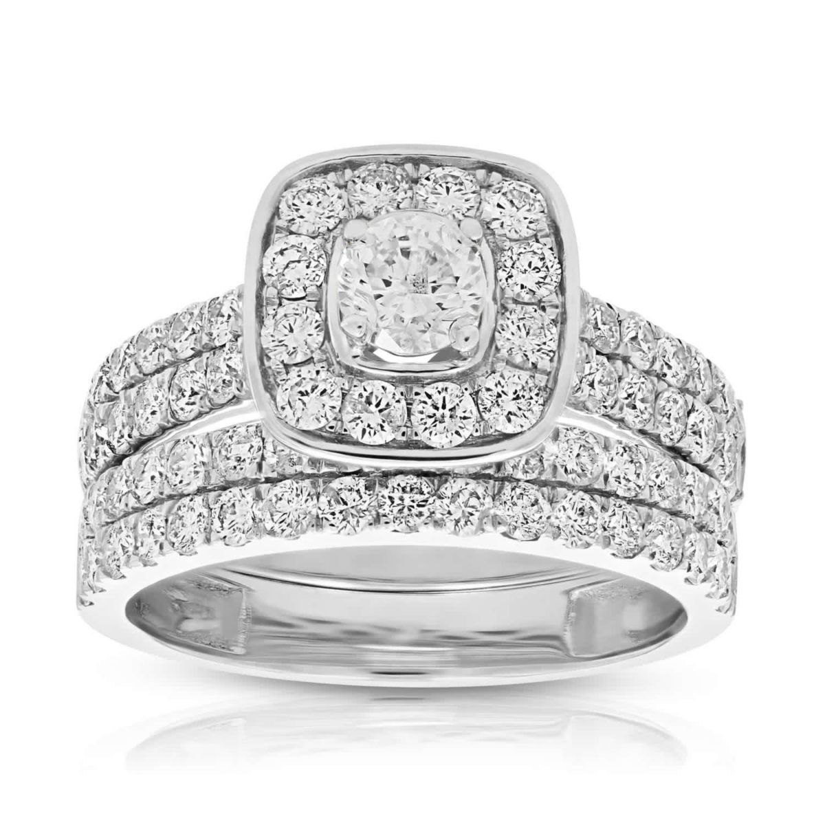 2 ct. t.w. Diamond Bridal Set in 14K White Gold