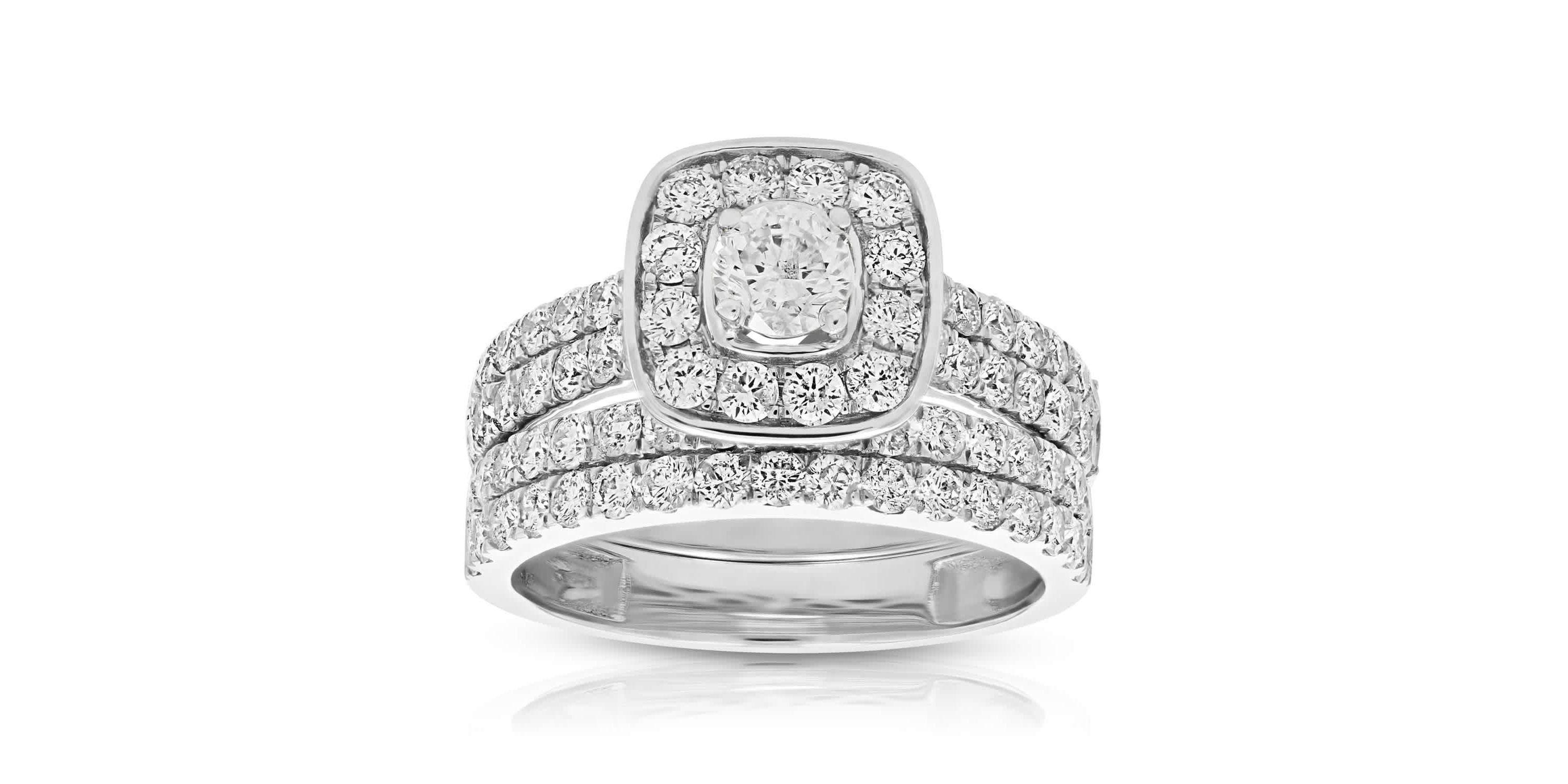 2 ct. t.w. Diamond Bridal Set in 14K White Gold
