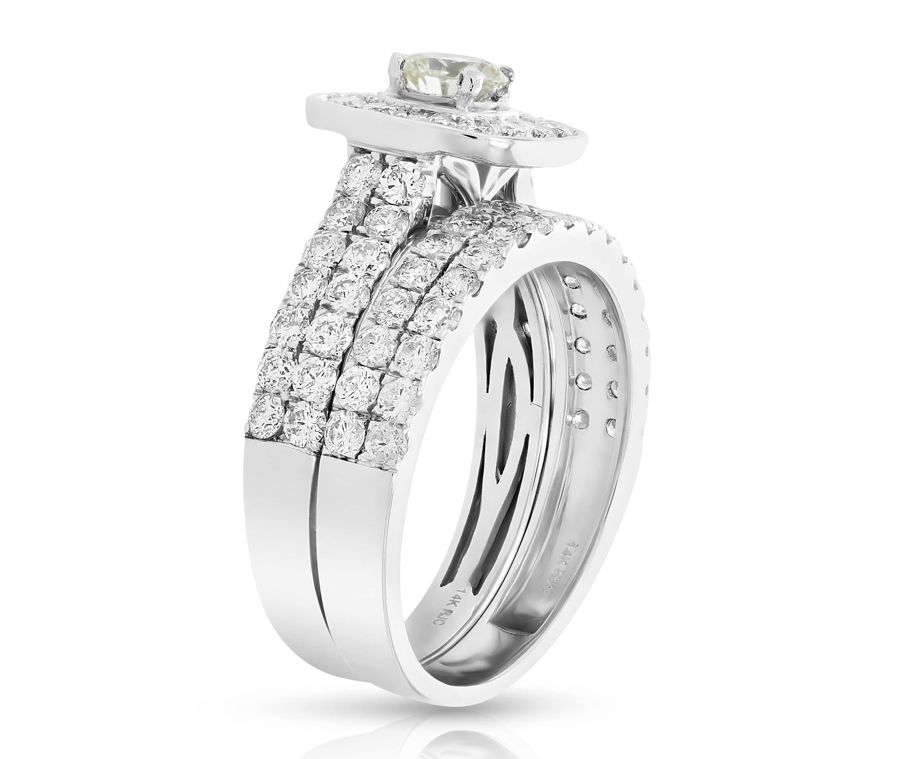 2 ct. t.w. Diamond Bridal Set in 14K White Gold