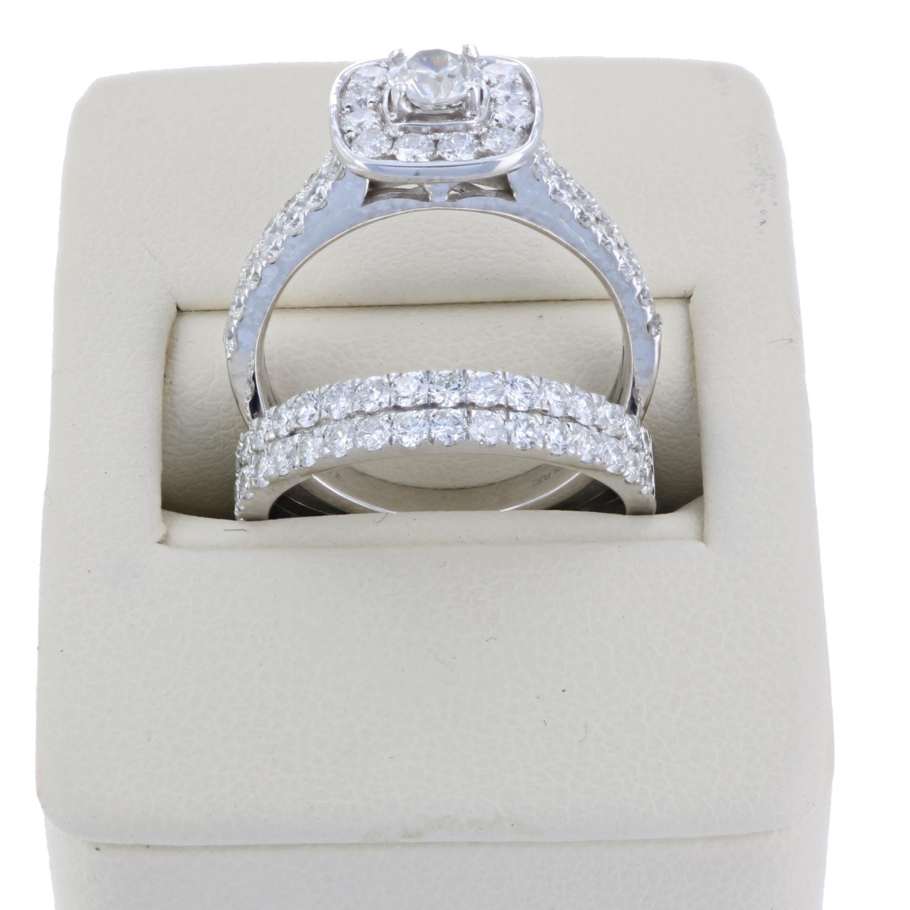 2 ct. t.w. Diamond Bridal Set in 14K White Gold