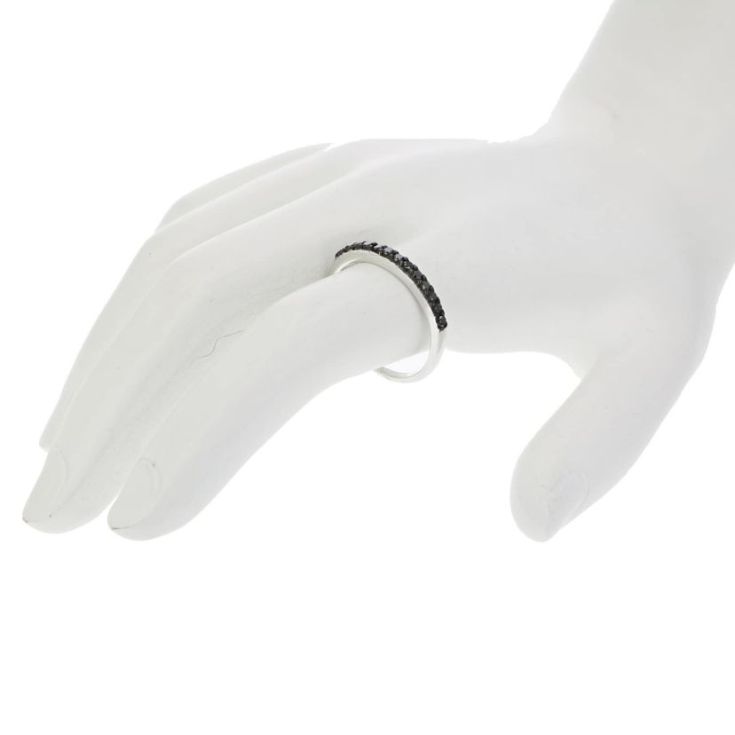 1/5 ct. t.w. Black Diamond Wedding Band in 925 Sterling Silver