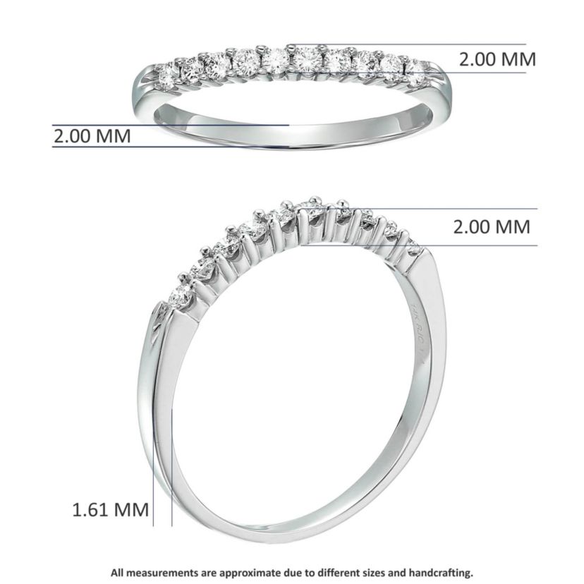 1/3 ct. t.w. Diamond Wedding Band in 14K White Gold