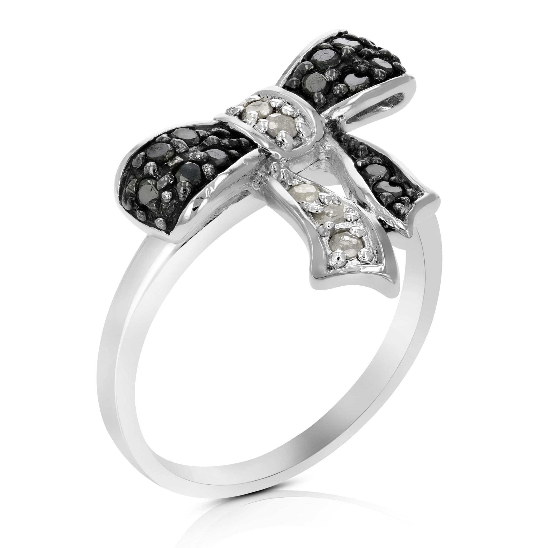 1/3 ct. t.w. Black Diamond Wedding Anniversary Band in 925 Sterling Silver