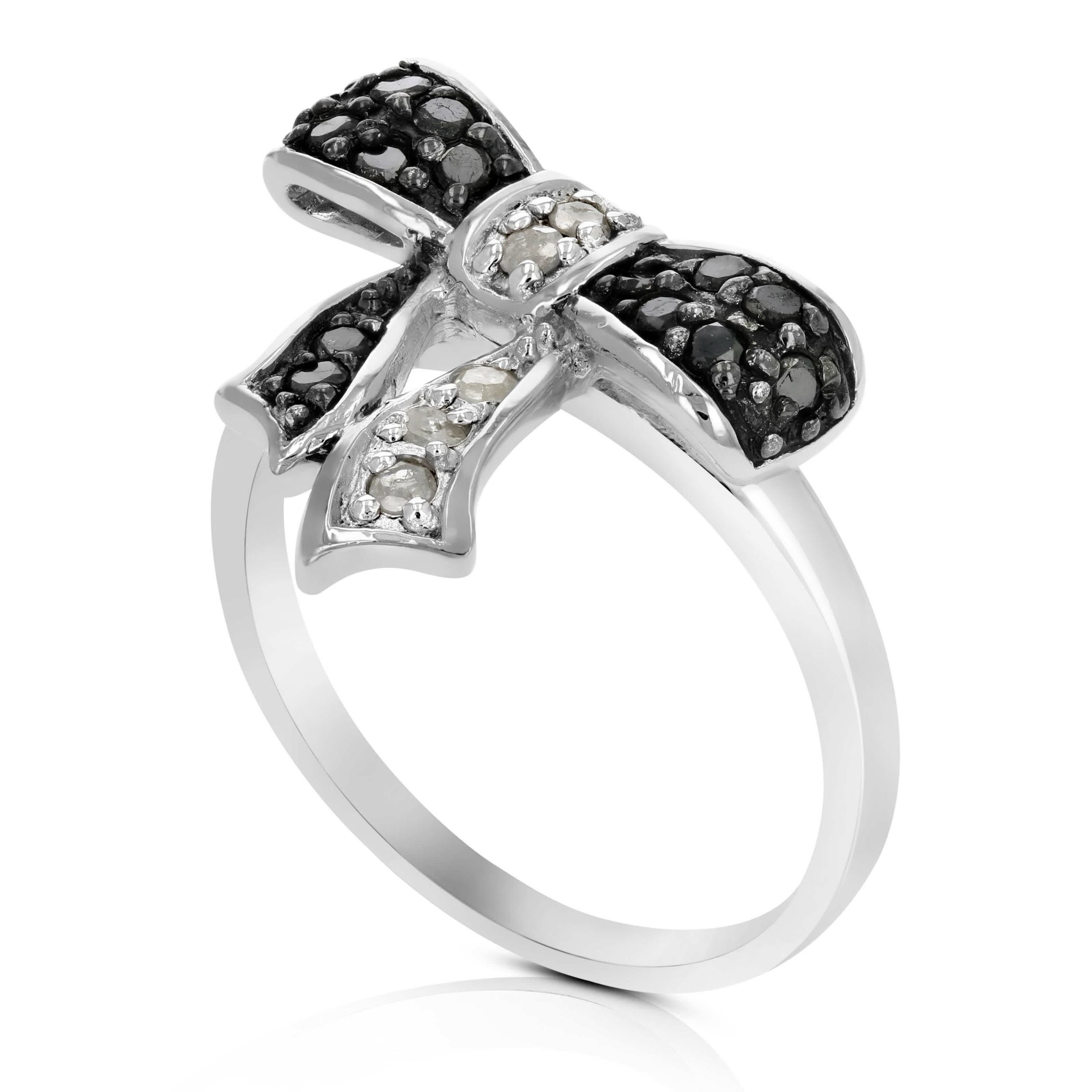 1/3 ct. t.w. Black Diamond Wedding Anniversary Band in 925 Sterling Silver