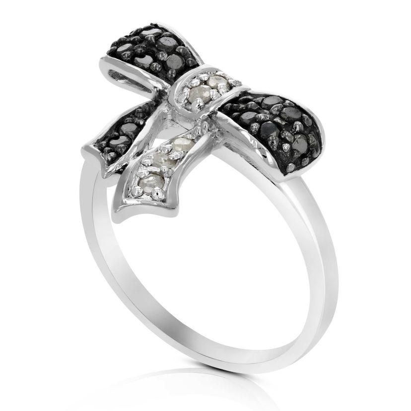 1/3 ct. t.w. Black Diamond Wedding Anniversary Band in 925 Sterling Silver