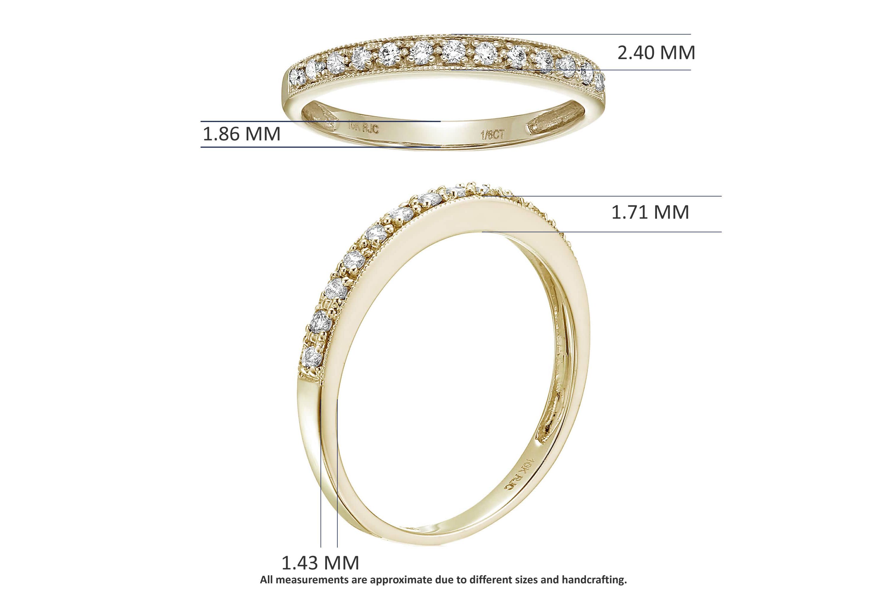 1/6 ct. t.w. Diamond Wedding Band in 10K Yellow Gold