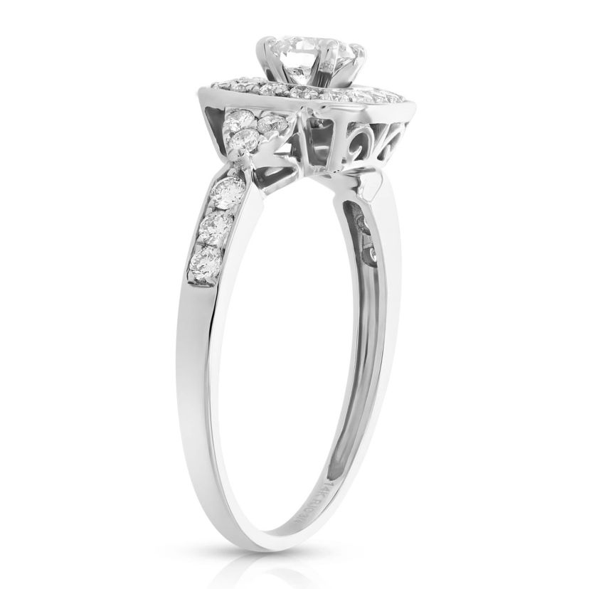 3/4 ct. t.w. 5 Stone Diamond Ring Engagement Bridal in 14K White Gold