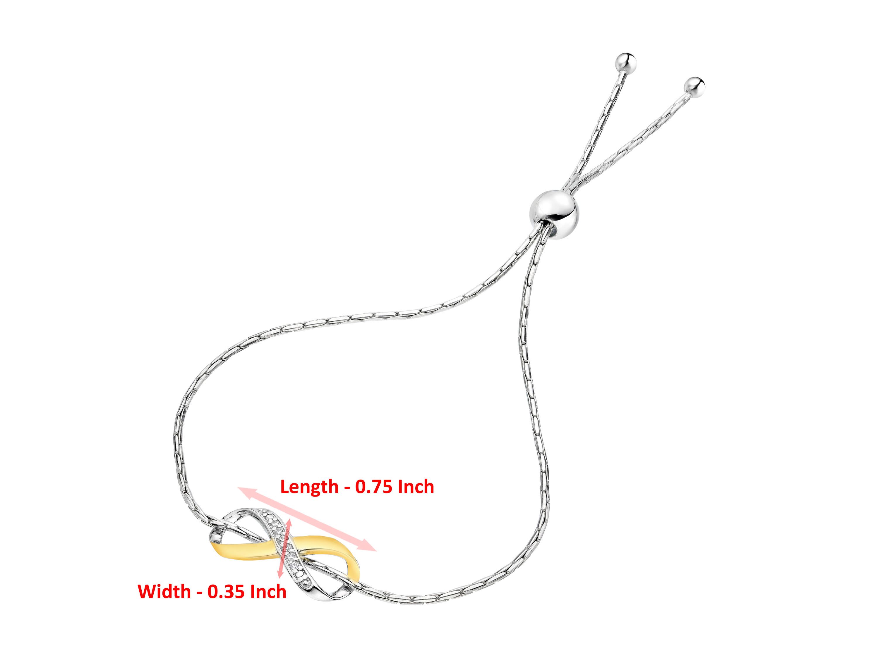1/20 ct. t.w. Diamond Bolo Bracelet Yellow Gold Plated over Sterling Silver