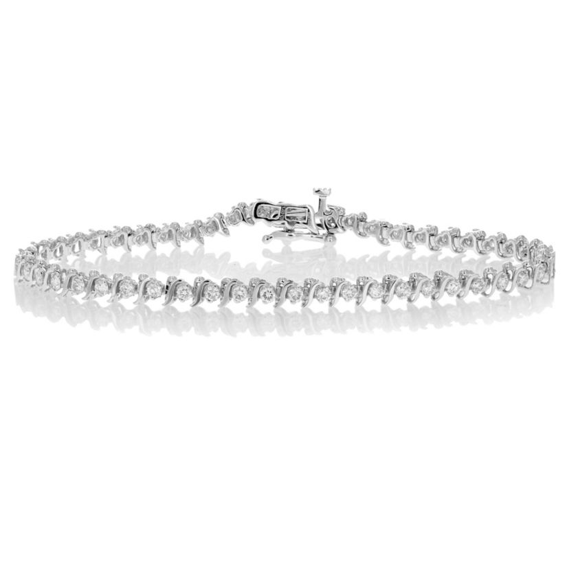 1.50 ct. t.w. Diamond Tennis Bracelet in 925 Sterling Silver