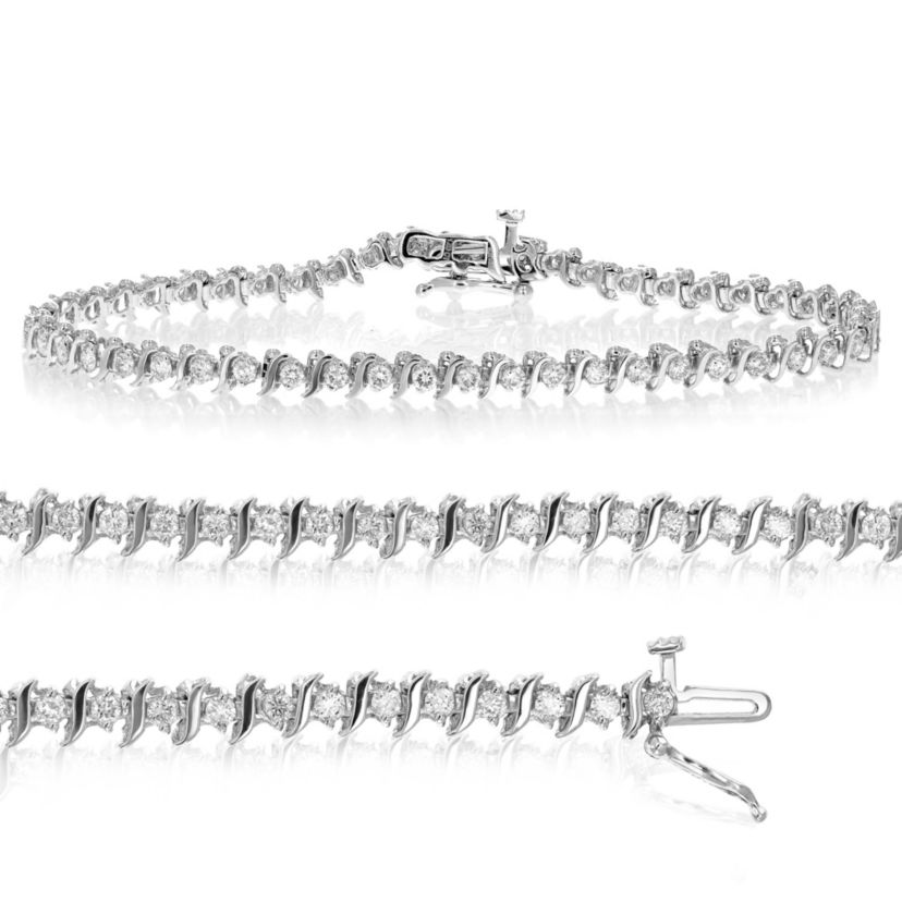 1.50 ct. t.w. Diamond Tennis Bracelet in 925 Sterling Silver