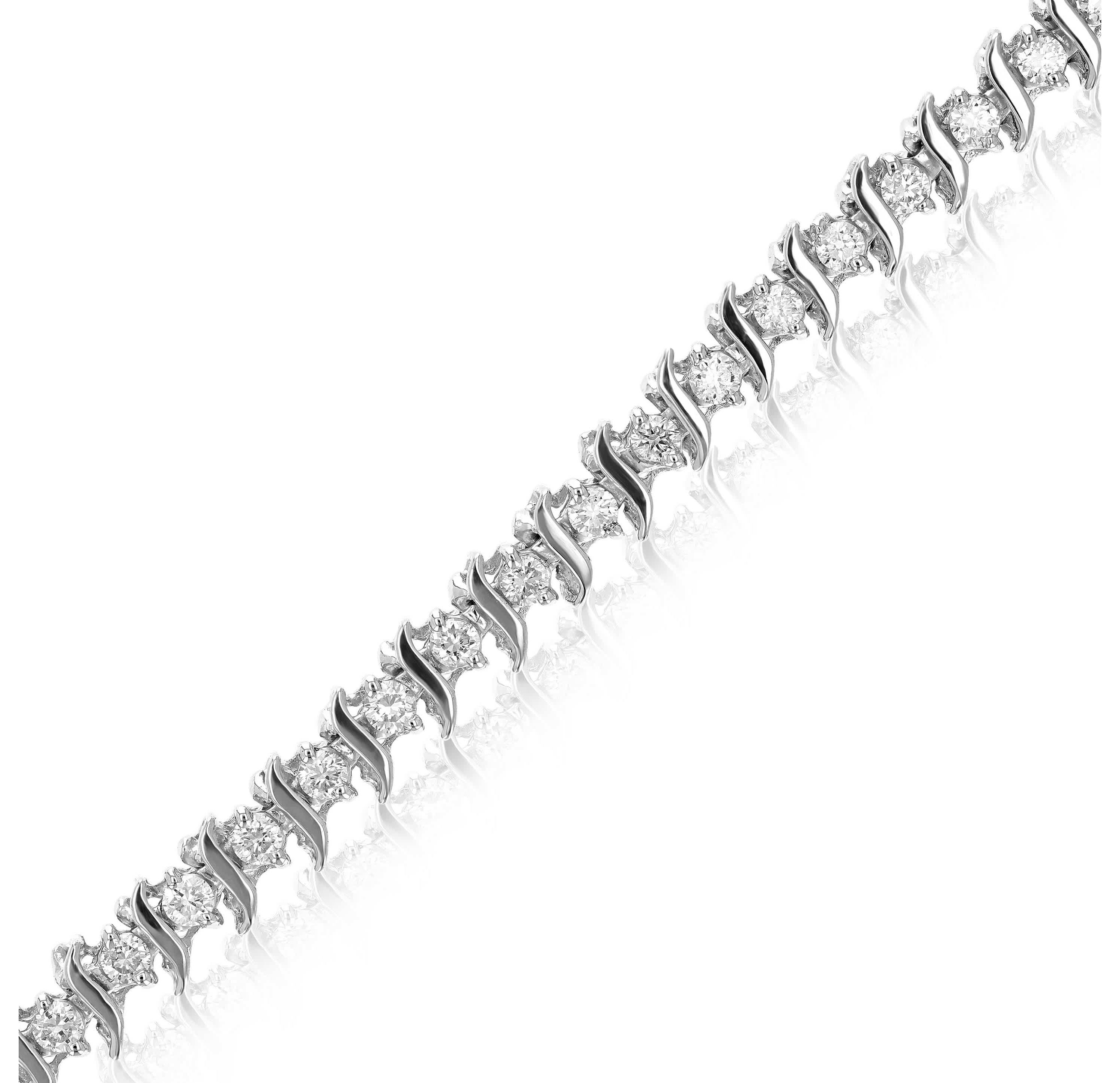 1.50 ct. t.w. Diamond Tennis Bracelet in 925 Sterling Silver