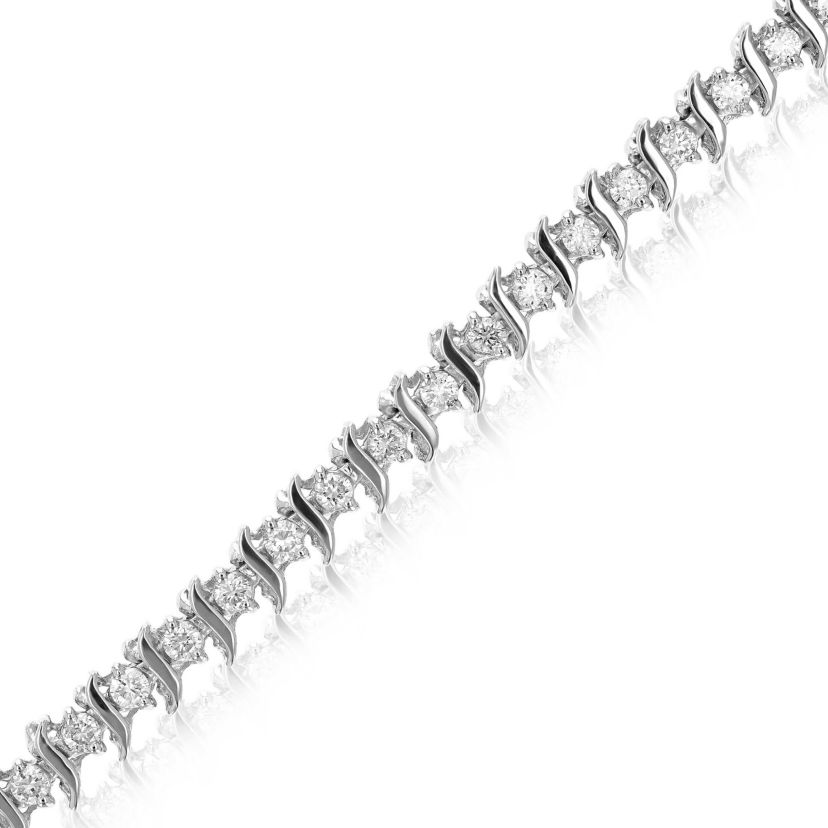 1.50 ct. t.w. Diamond Tennis Bracelet in 925 Sterling Silver