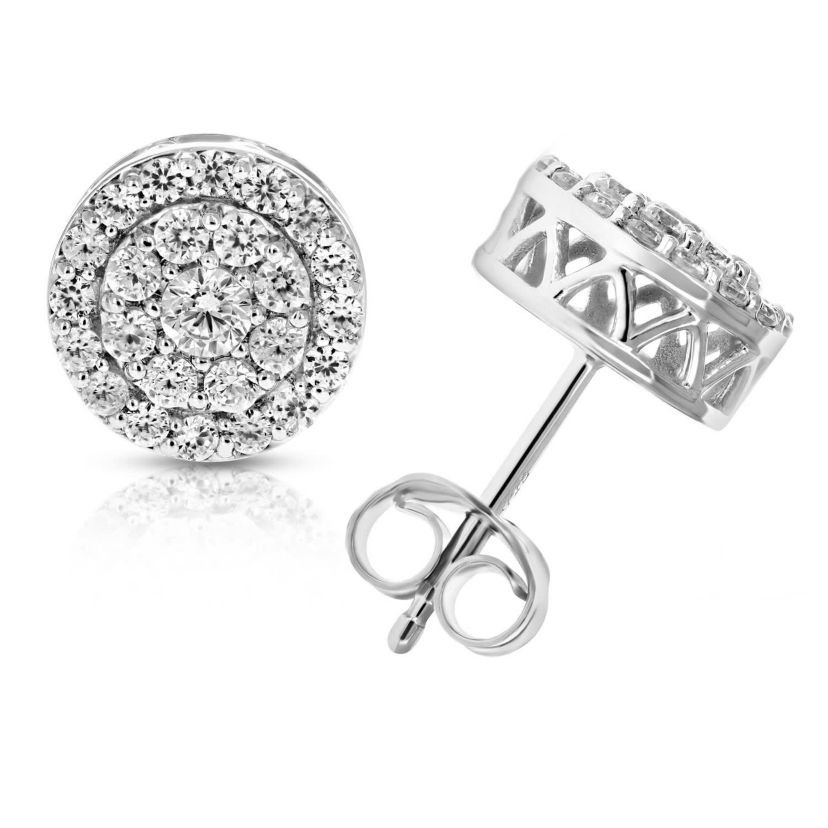 1 ct. t.w. Diamond Stud Earrings in Sterling Silver