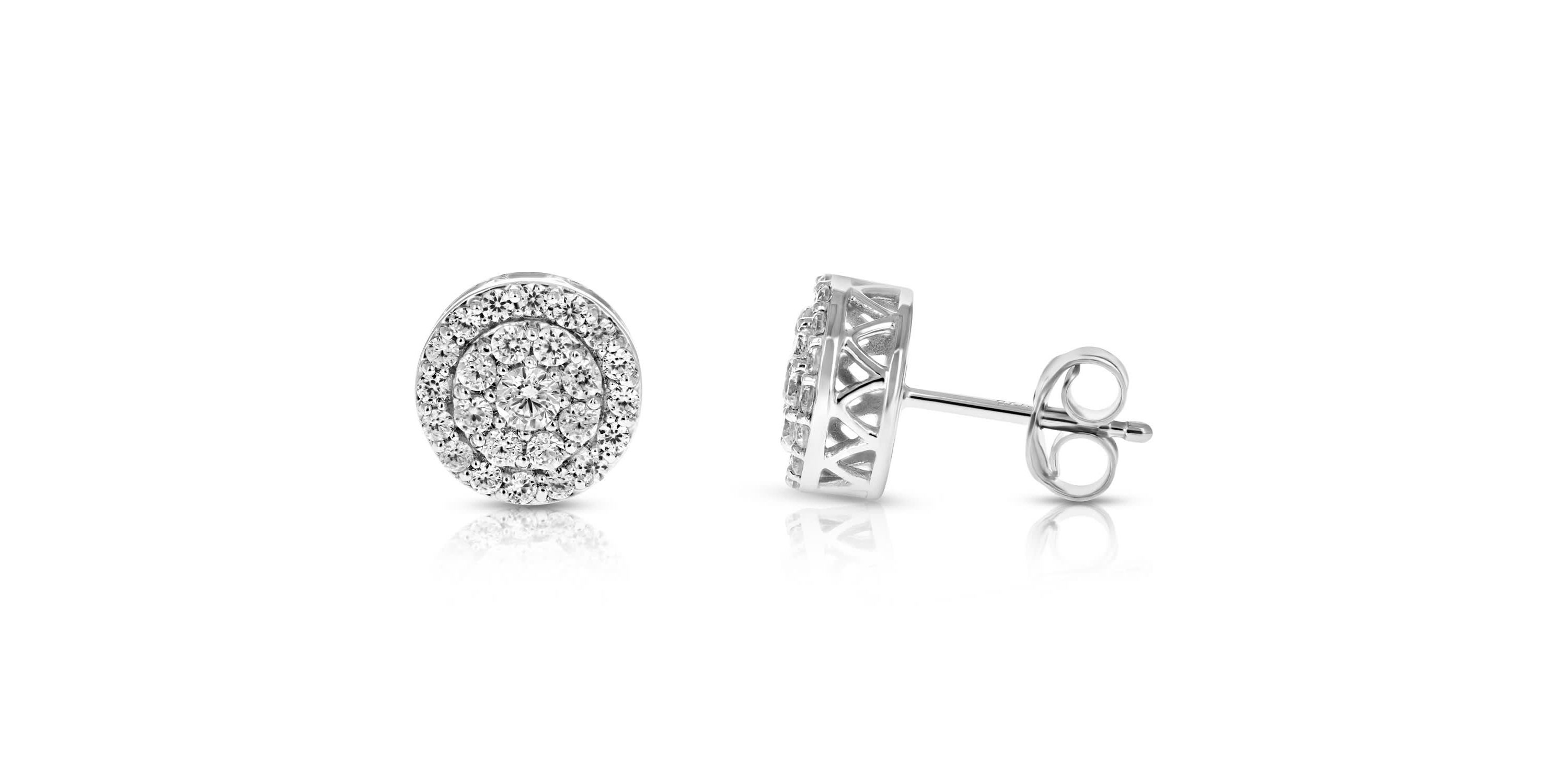 1 ct. t.w. Diamond Stud Earrings in Sterling Silver