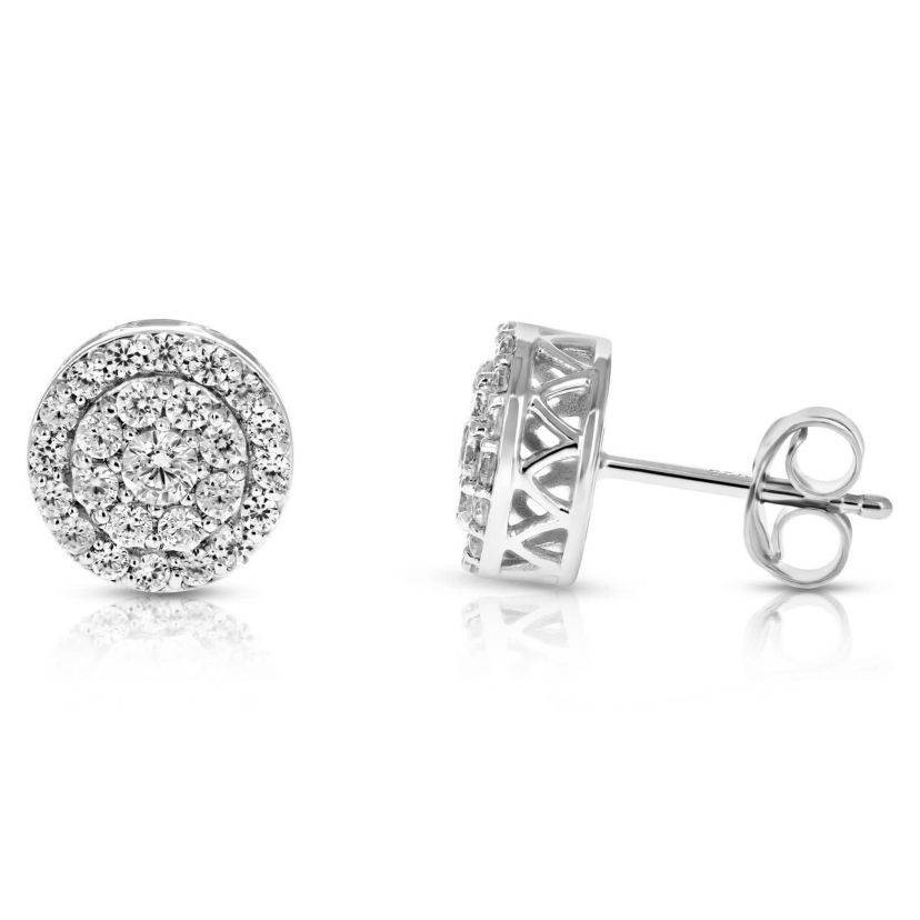 1 ct. t.w. Diamond Stud Earrings in Sterling Silver