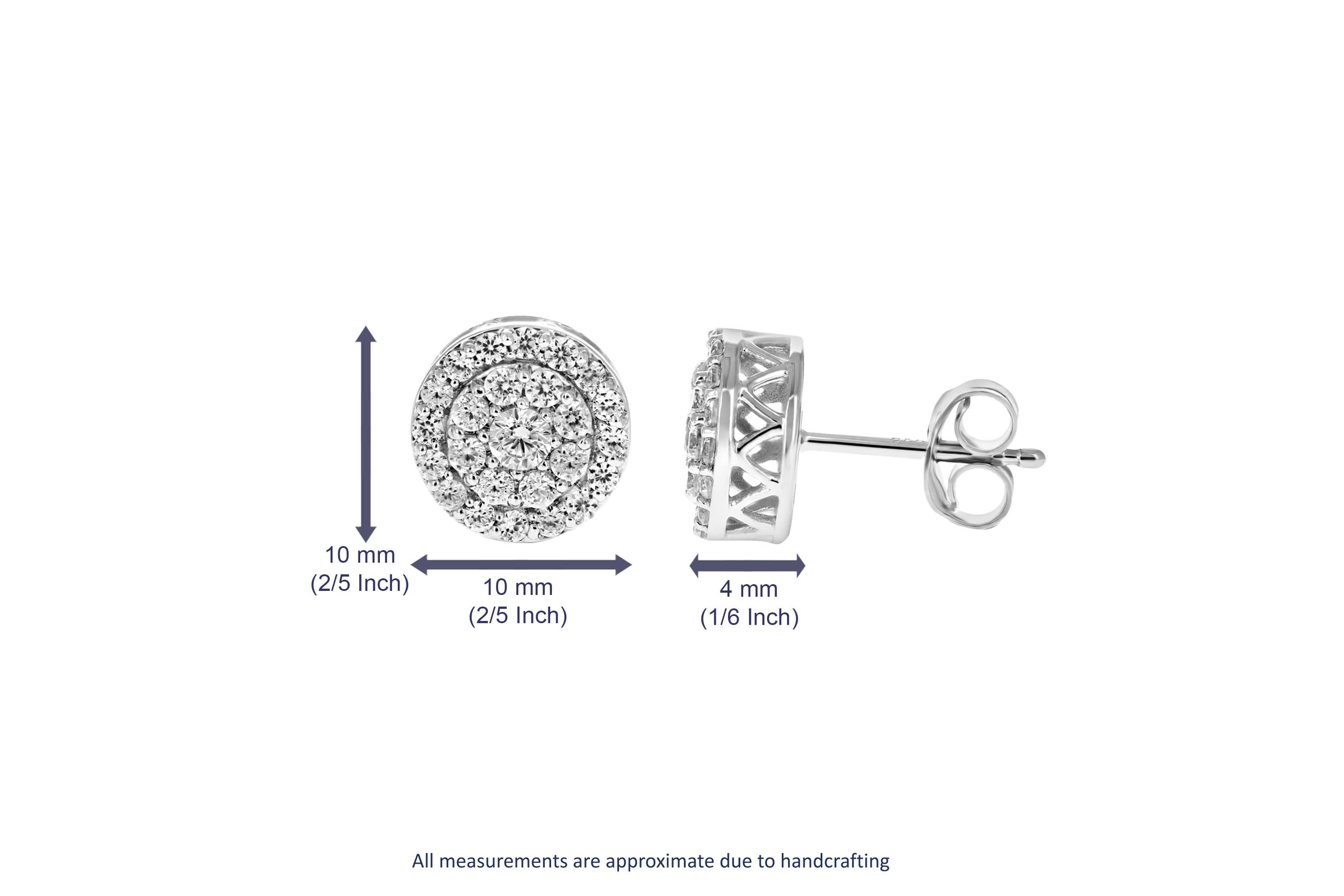 1 ct. t.w. Diamond Stud Earrings in Sterling Silver