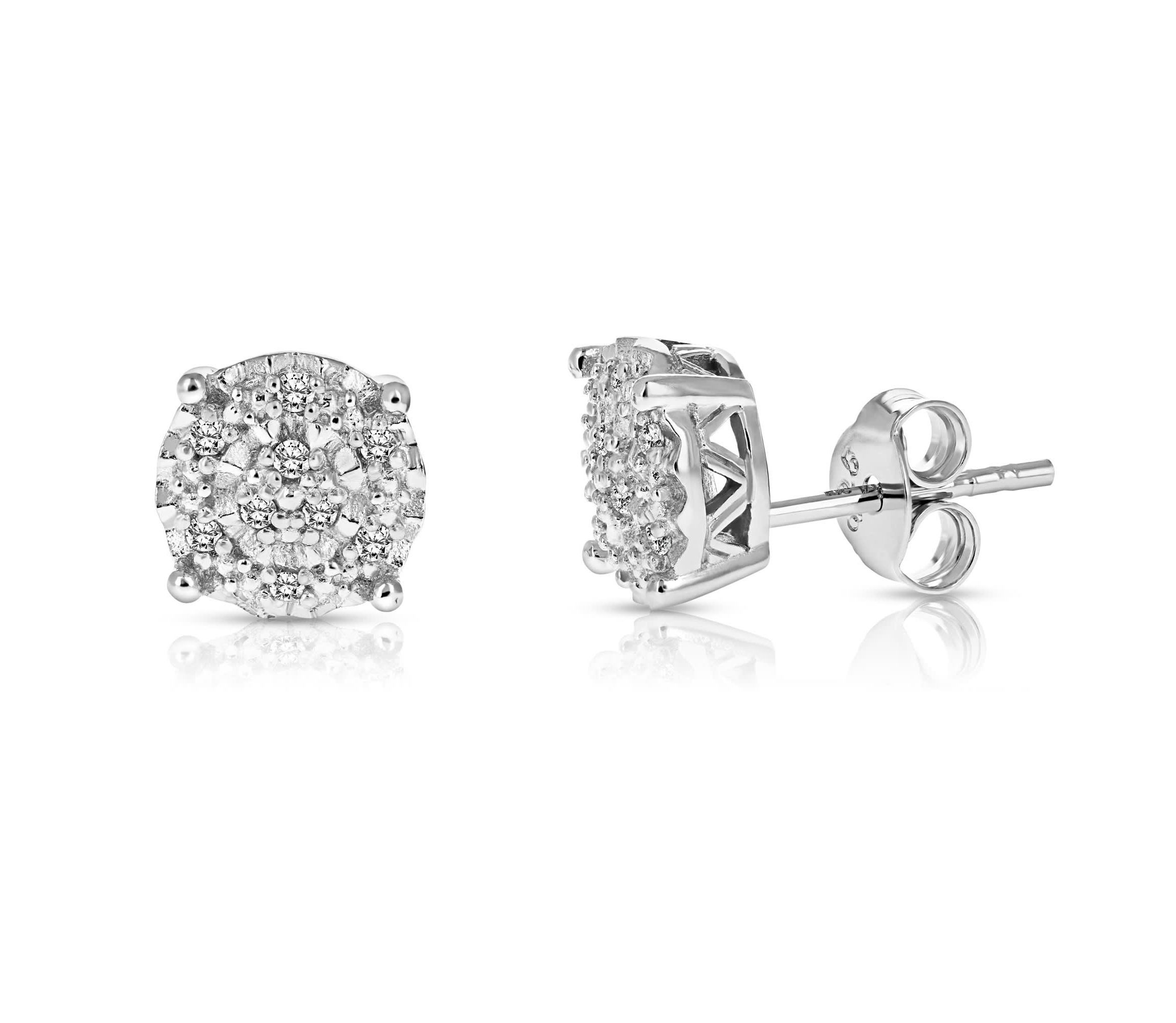 1/10 ct. t.w. Diamond Stud Earrings in Sterling Silver