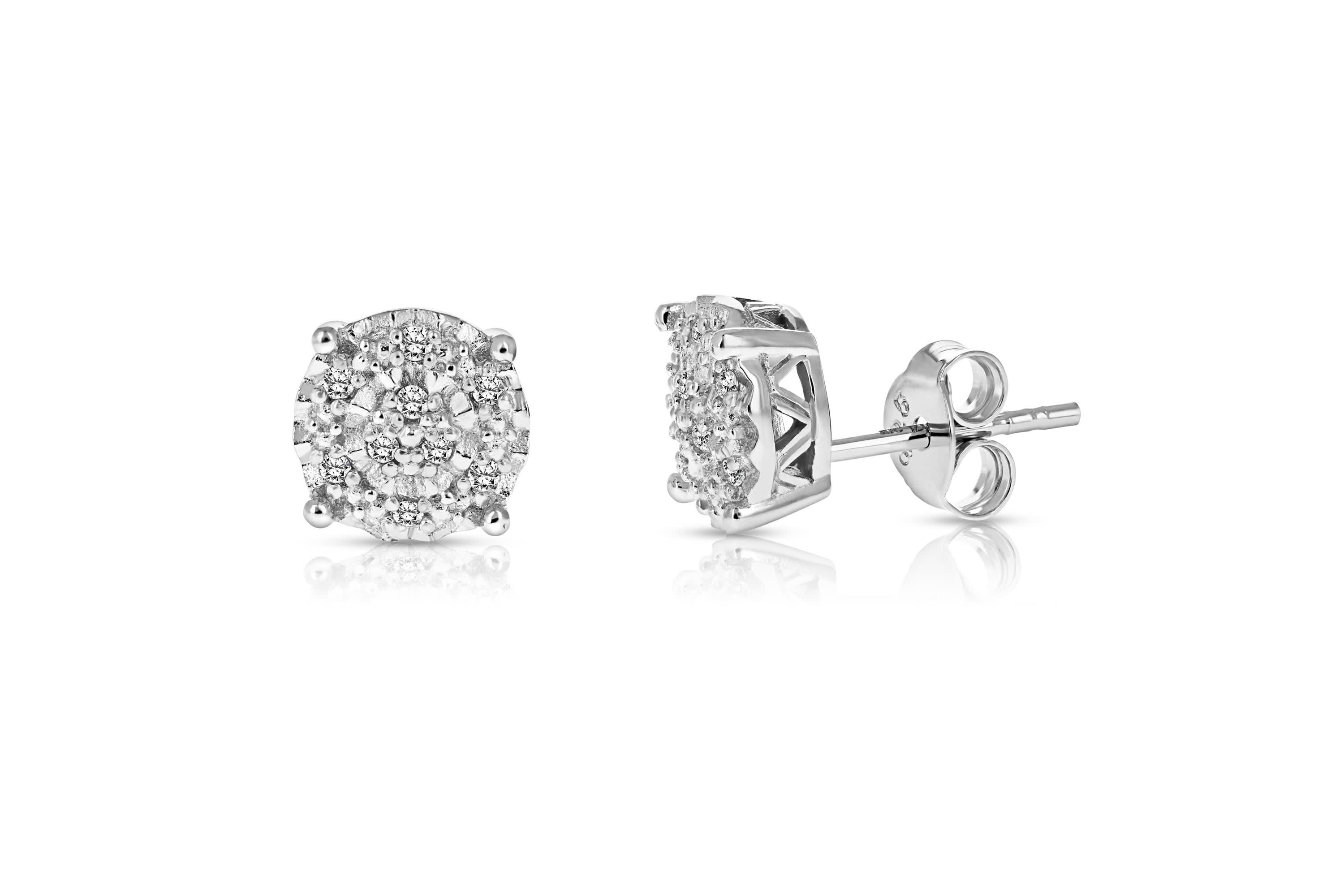 1/10 ct. t.w. Diamond Stud Earrings in Sterling Silver