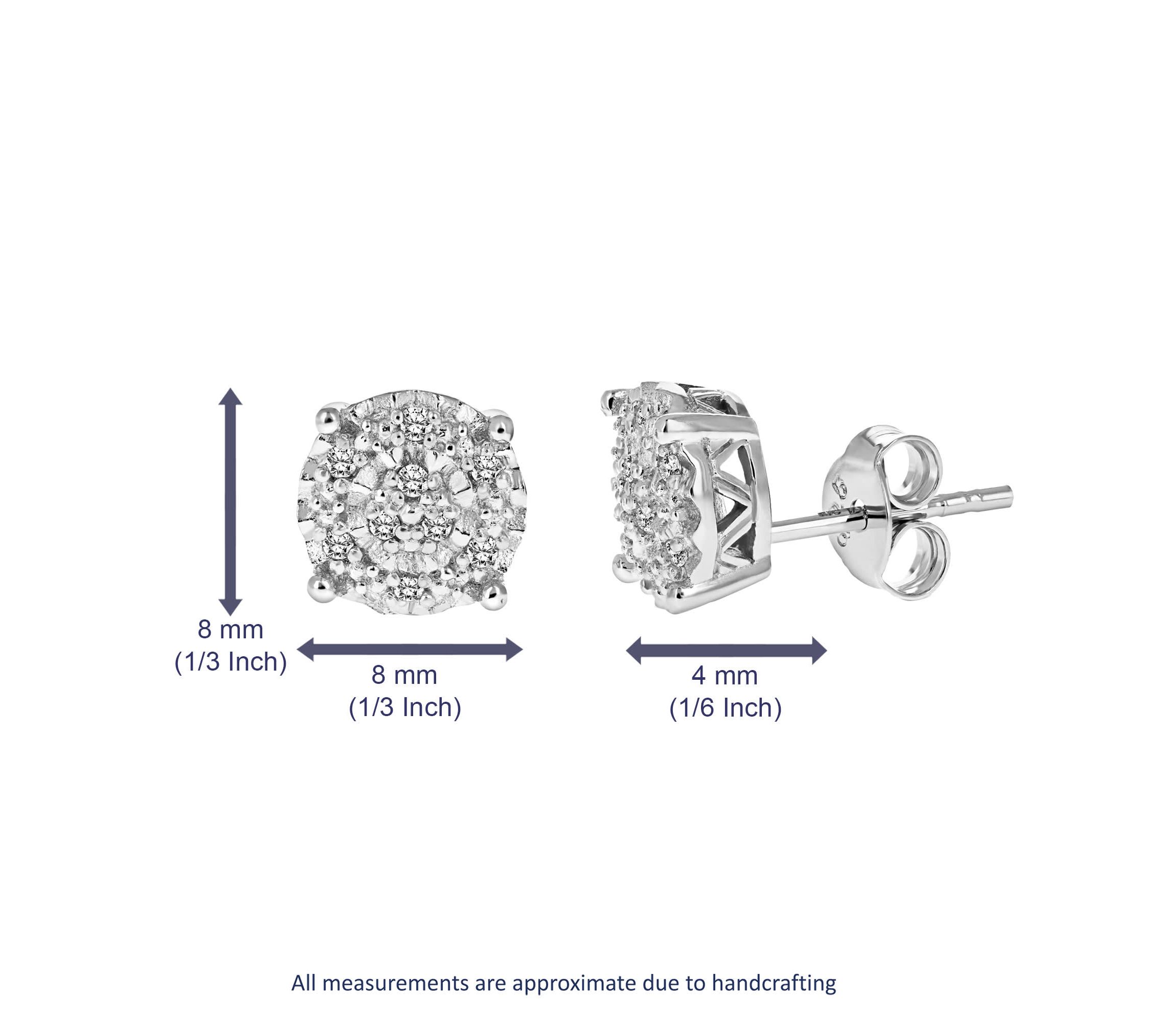 1/10 ct. t.w. Diamond Stud Earrings in Sterling Silver