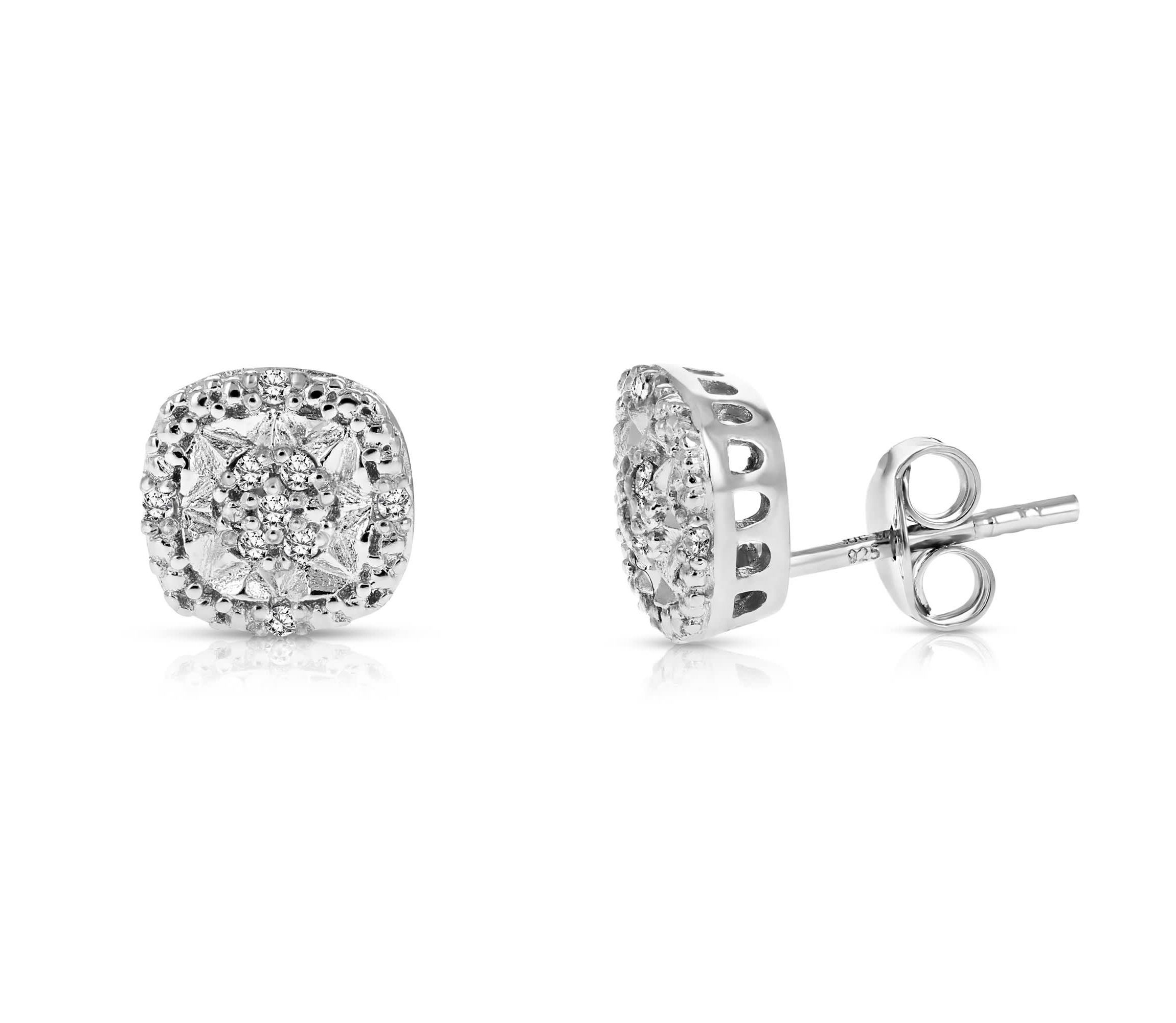 1/10 ct. t.w. Diamond Stud Earrings in Sterling Silver