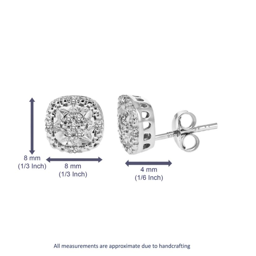 1/10 ct. t.w. Diamond Stud Earrings in Sterling Silver