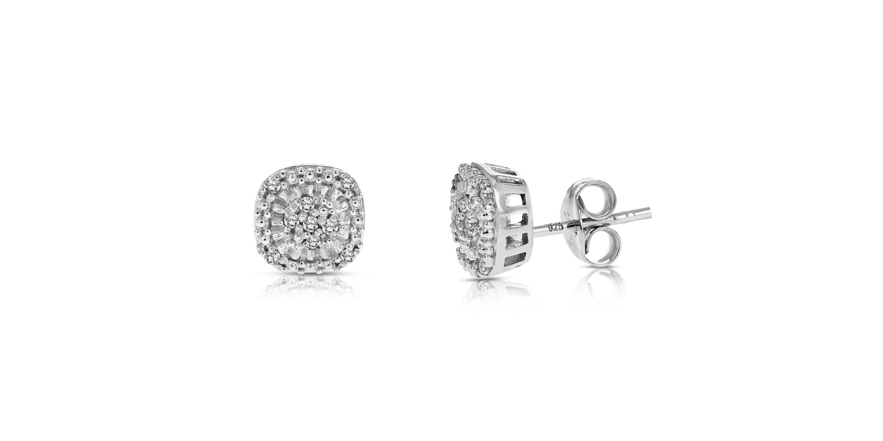1/10 ct. t.w. Diamond Stud Earrings in 925 Sterling Silver