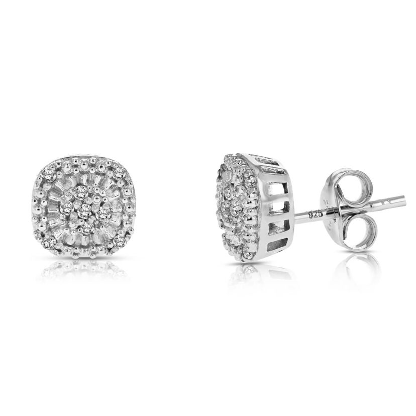 1/10 ct. t.w. Diamond Stud Earrings in 925 Sterling Silver