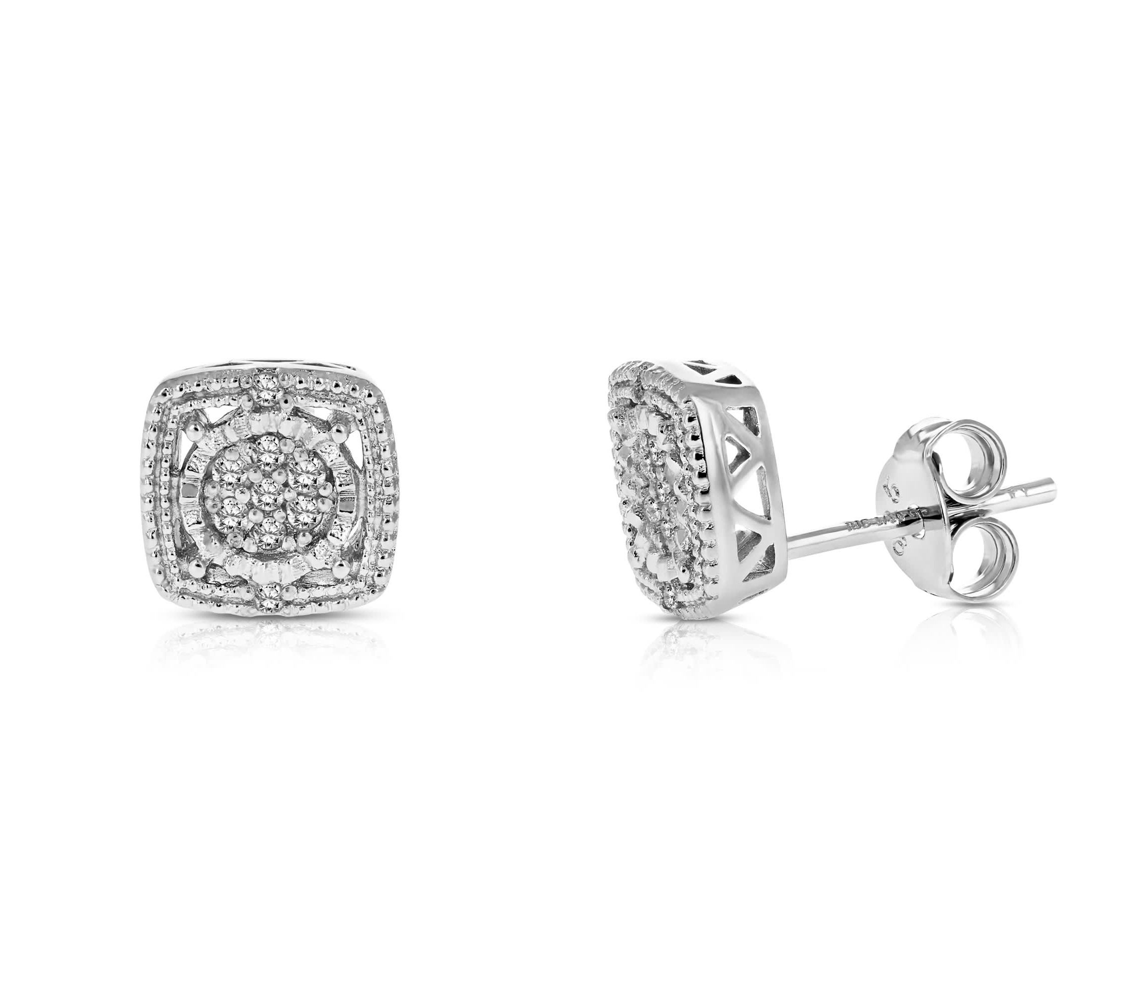 1/10 ct. t.w. Diamond Stud Earrings in 925 Sterling Silver