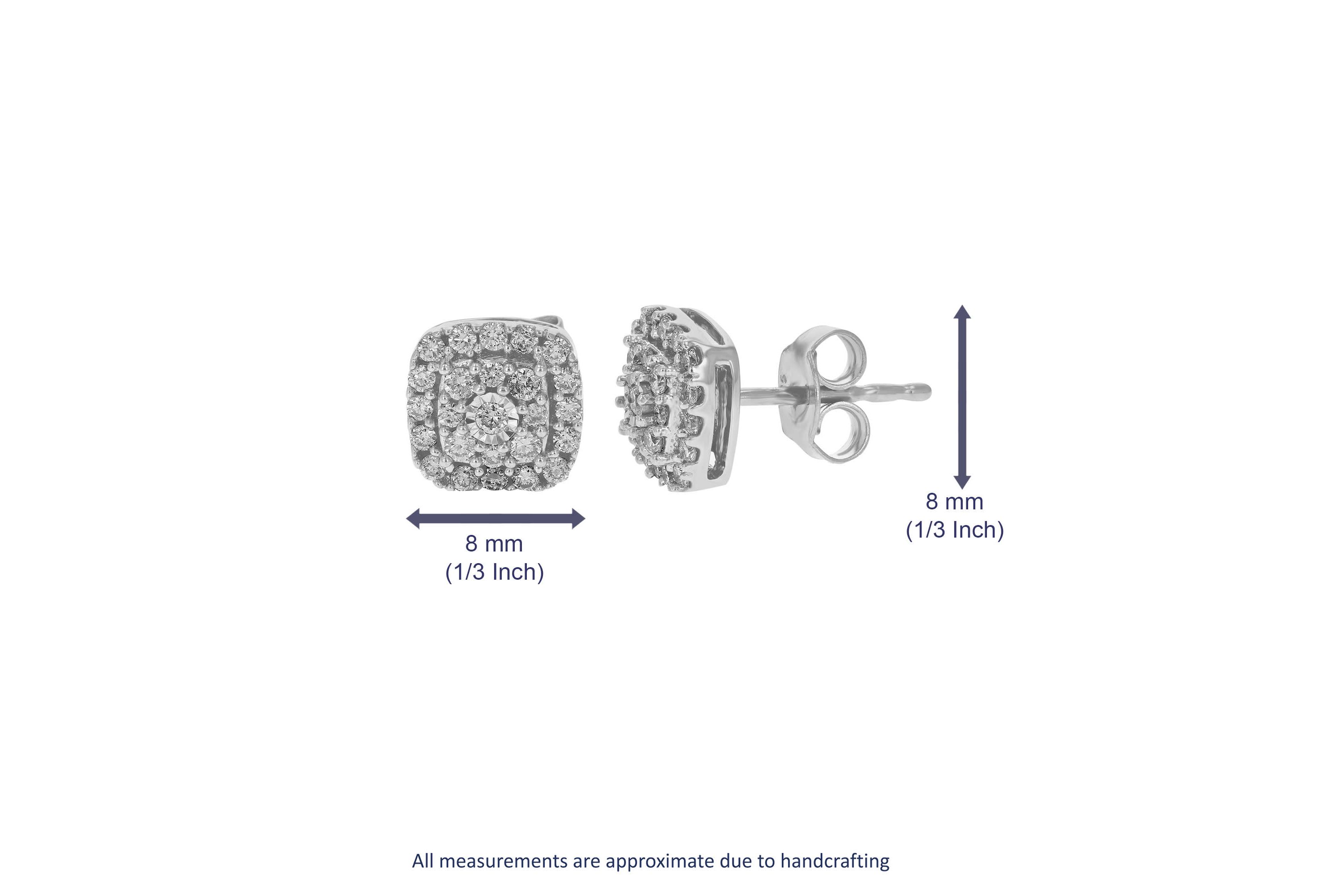 Lab Created 1/2 ct. t.w. Lab Grown Diamond Stud Earrings in 925 Sterling Silver