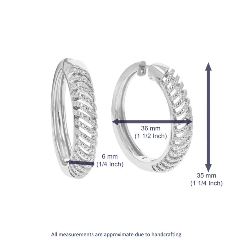 Lab Created 1/10 ct. t.w. Lab Grown Diamond Hoop Earring in Sterling Silver