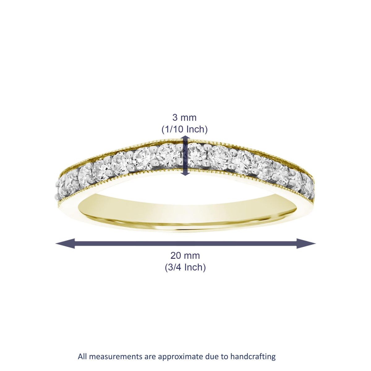 1/2 ct. t.w. Diamond Wedding Band in 14K Yellow Gold